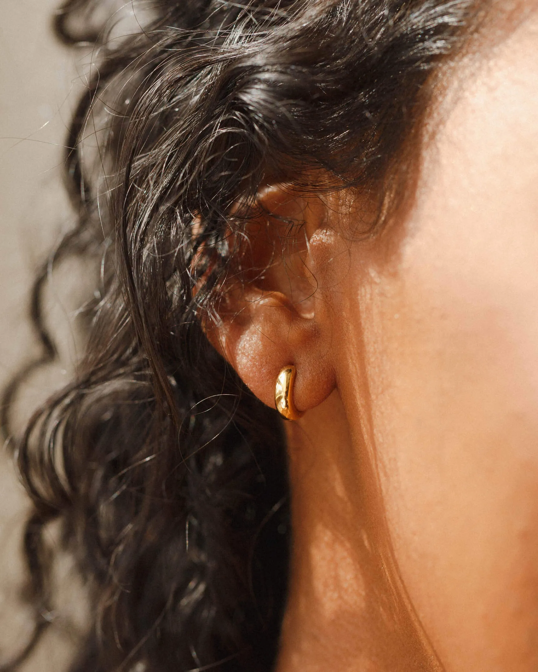 Domed Huggie Hoops sold by GLDN product image thumbnail 4