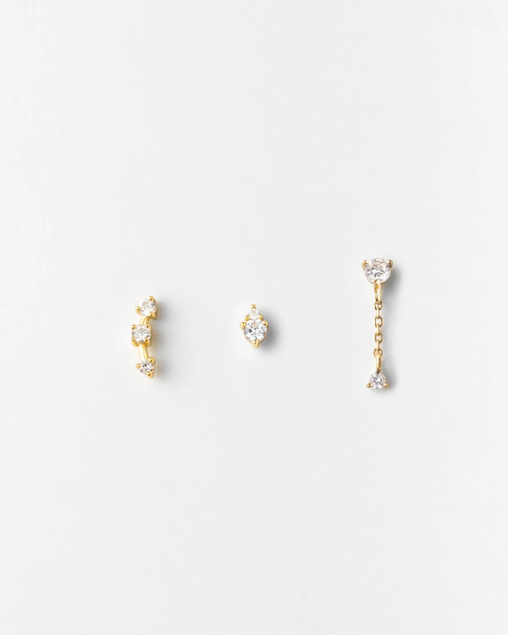 Stargazer White Sapphire Stud Set sold by GLDN