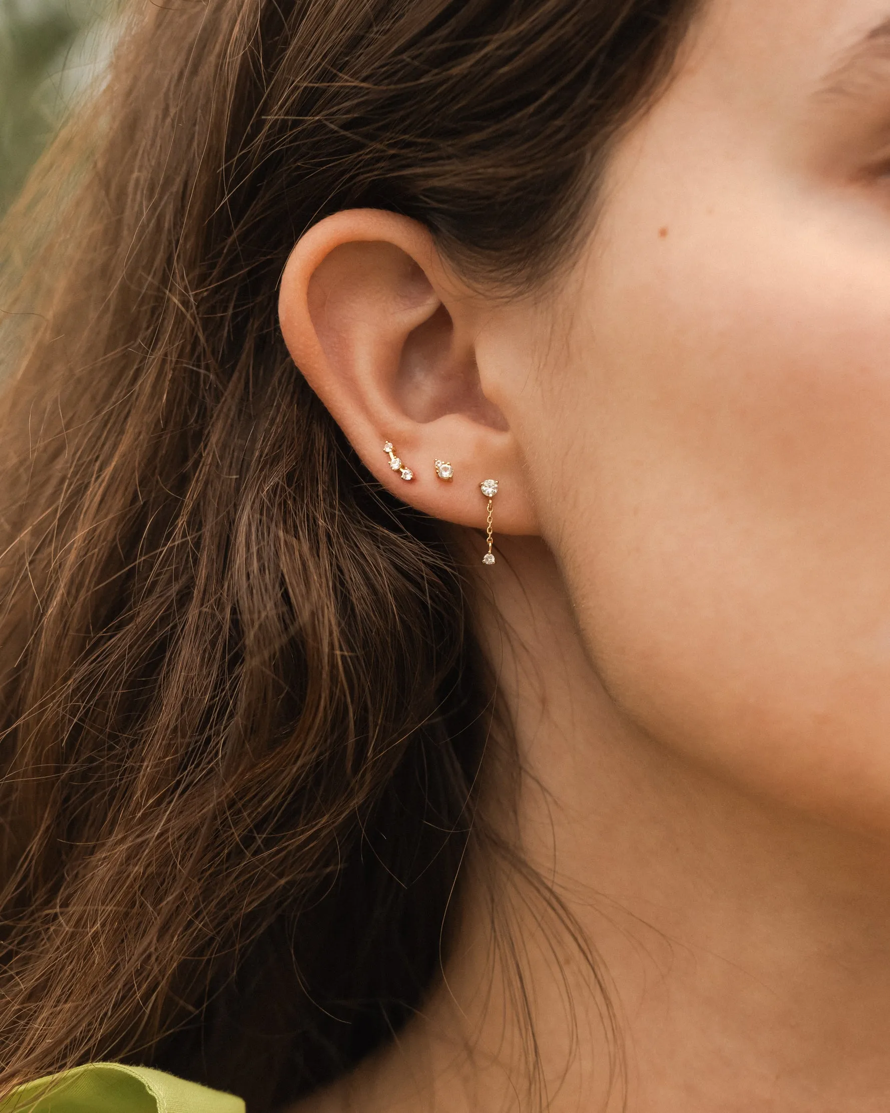 Stargazer White Sapphire Stud Set sold by GLDN product image thumbnail 2