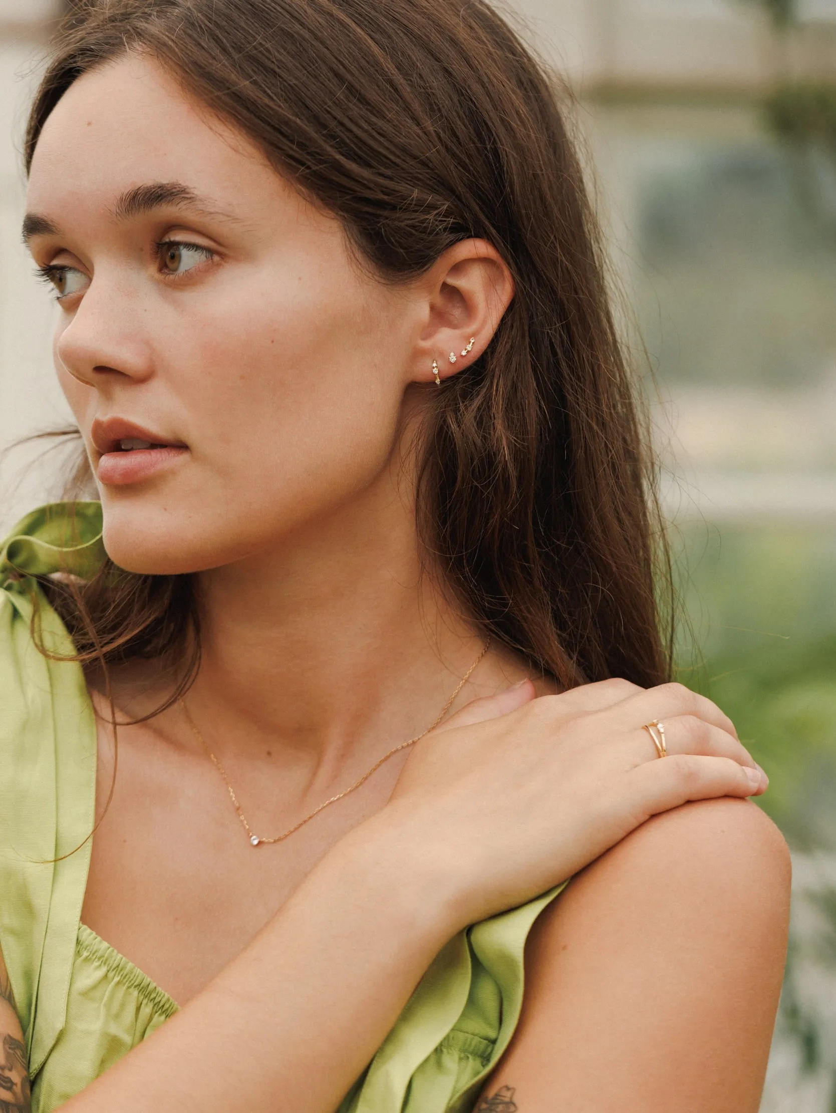 Polaris White Sapphire Necklace sold by GLDN product image thumbnail 5