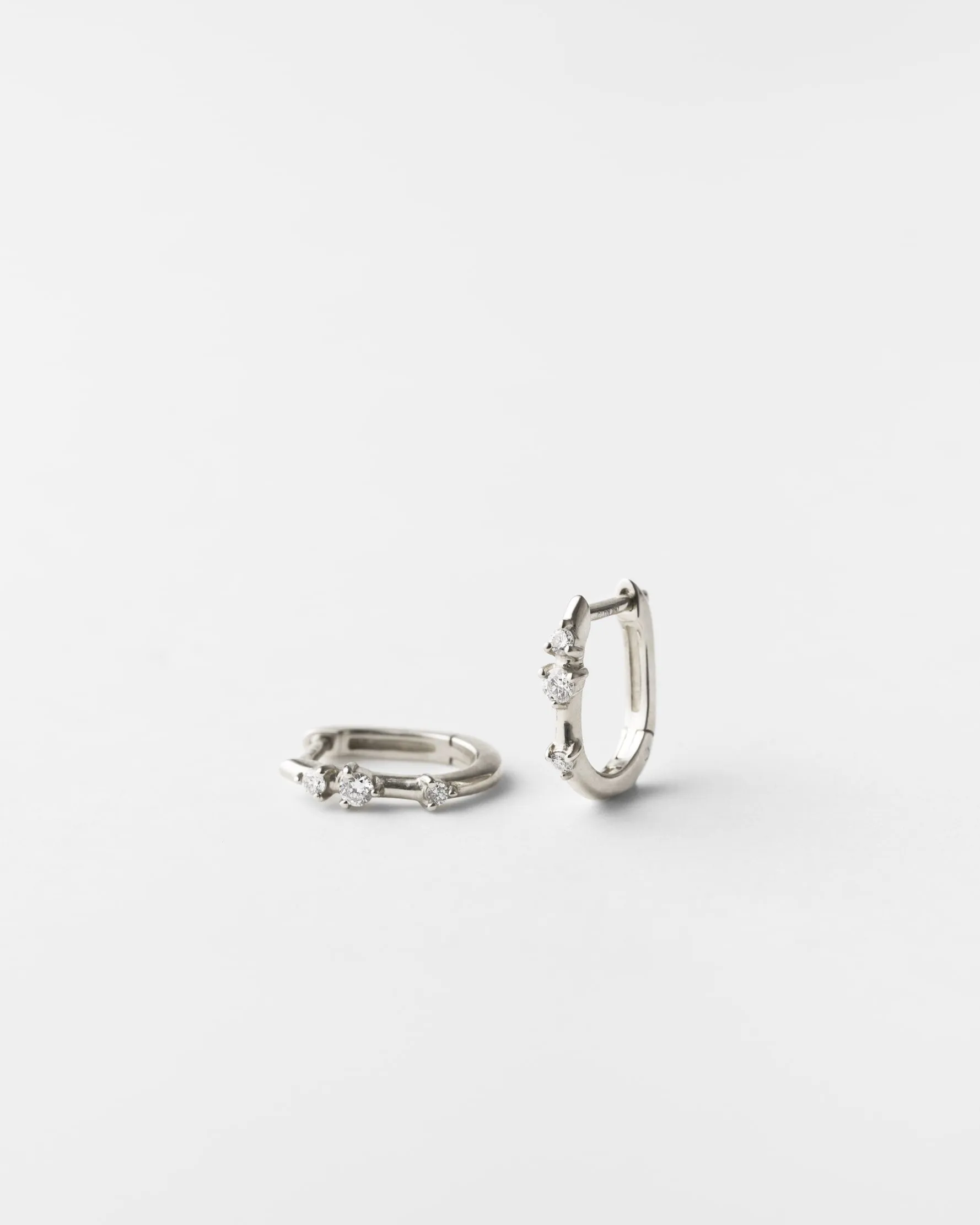 Orion White Sapphire Hoops sold by GLDN product image thumbnail 2
