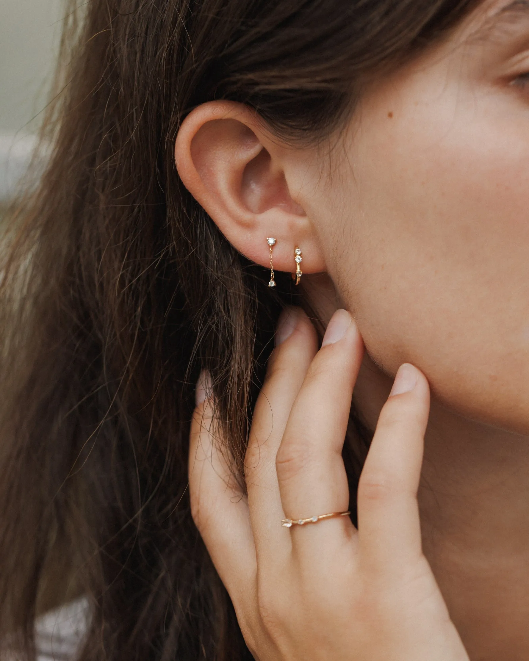 Orion Diamond Hoops sold by GLDN product image thumbnail 4