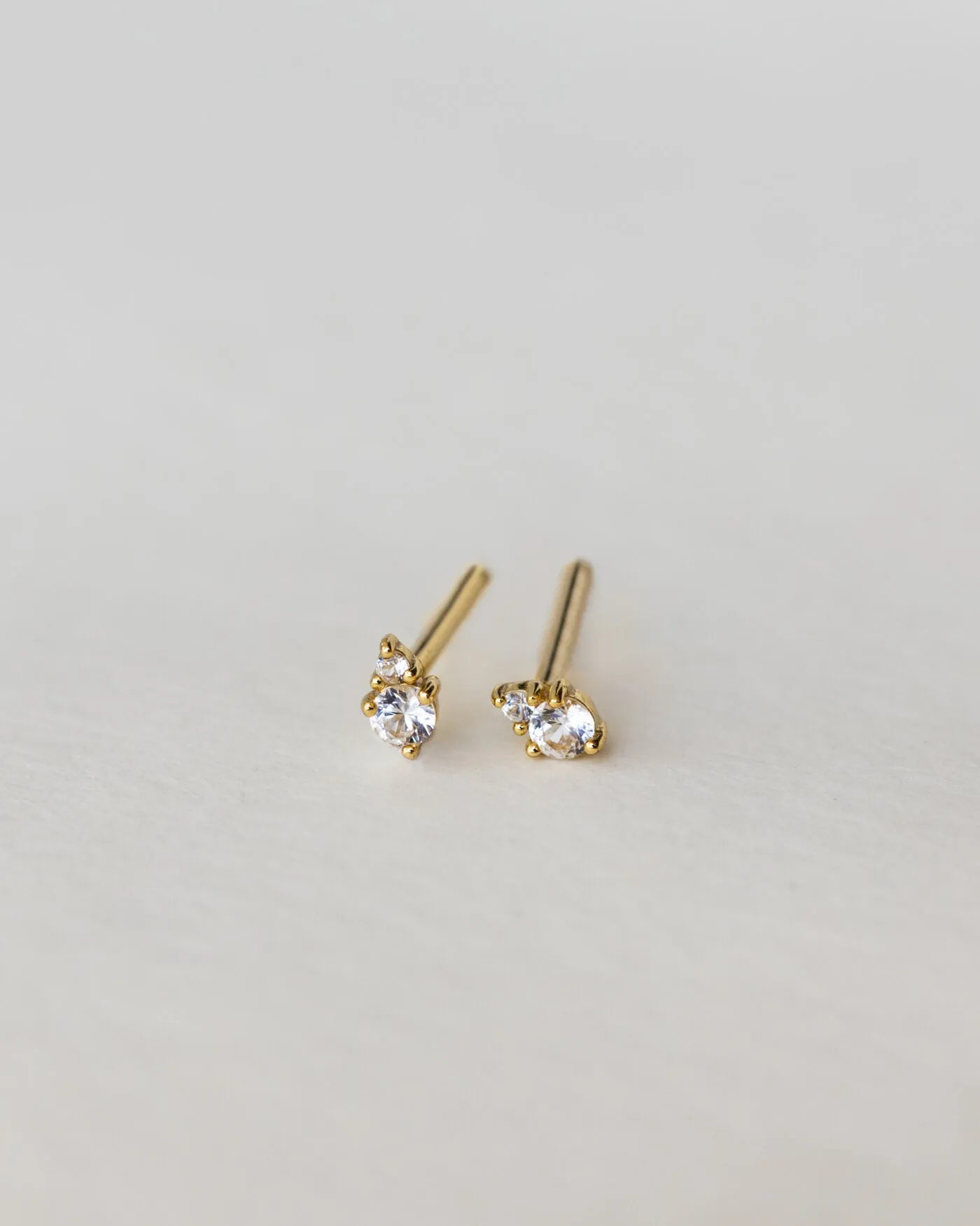 Morningstar White Sapphire Studs sold by GLDN product image thumbnail 4