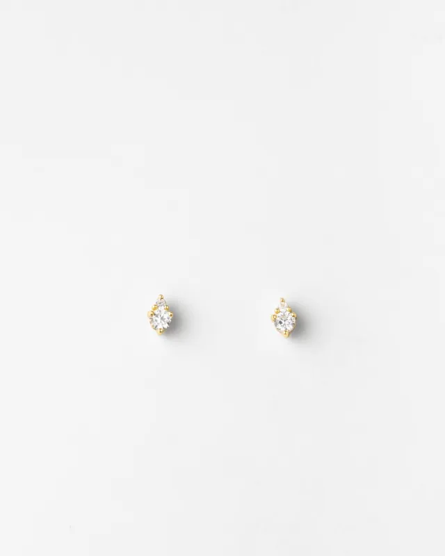 Morningstar White Sapphire Studs sold by GLDN