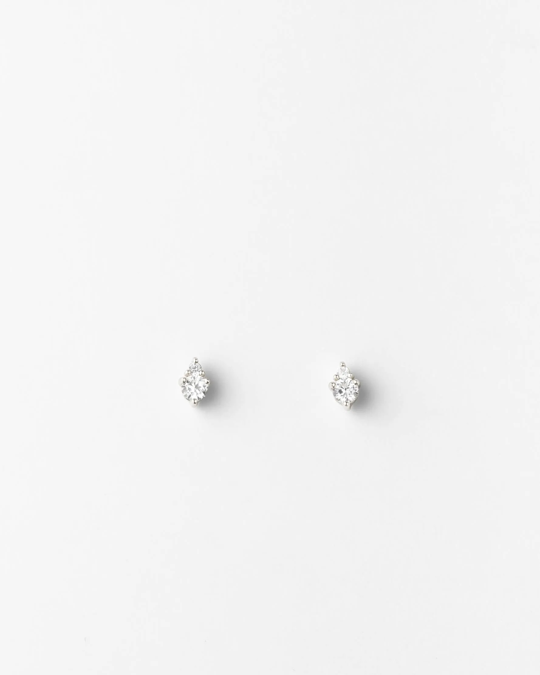 Morningstar White Sapphire Studs sold by GLDN product image thumbnail 2