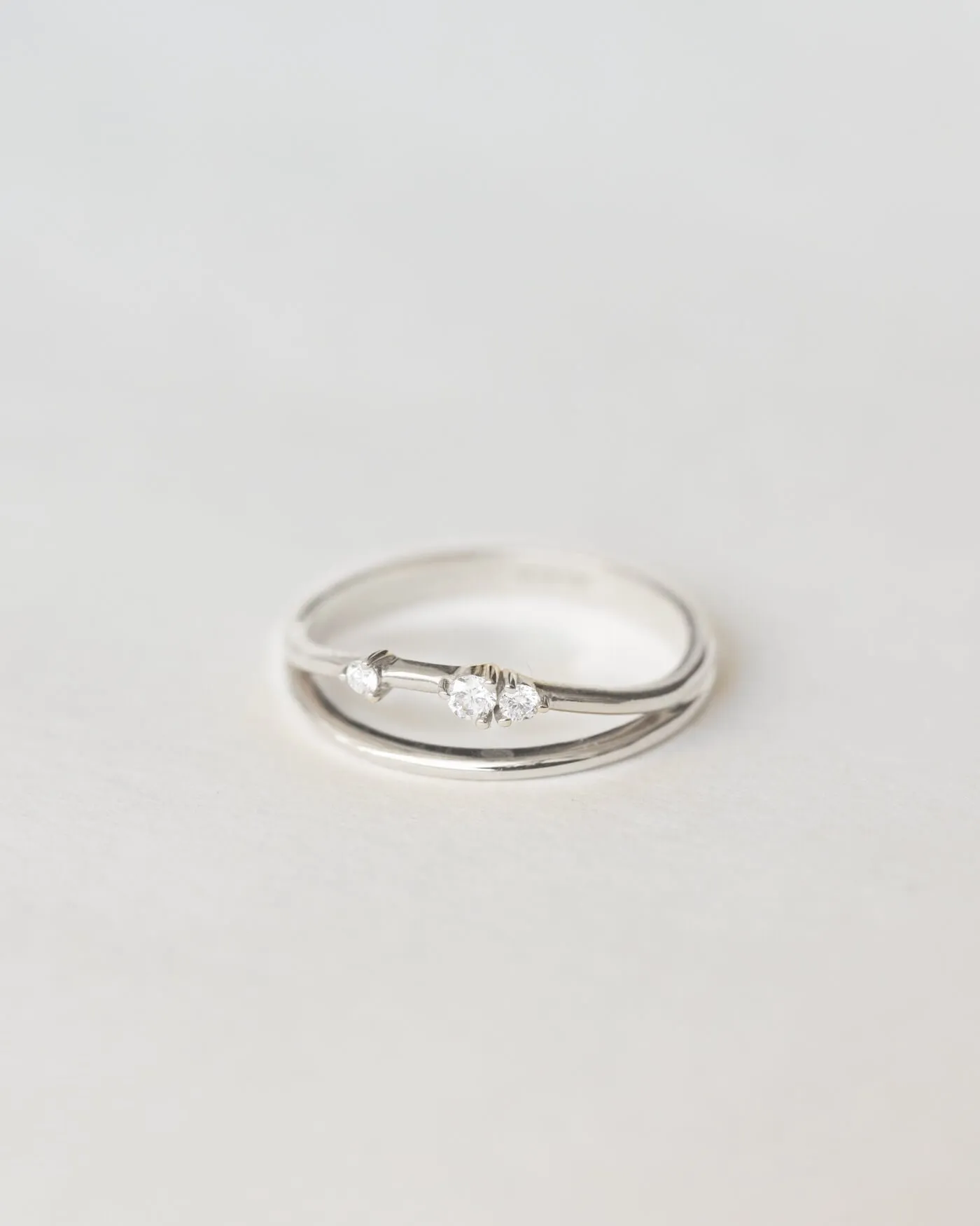 Eclipse White Sapphire Ring sold by GLDN product image thumbnail 2