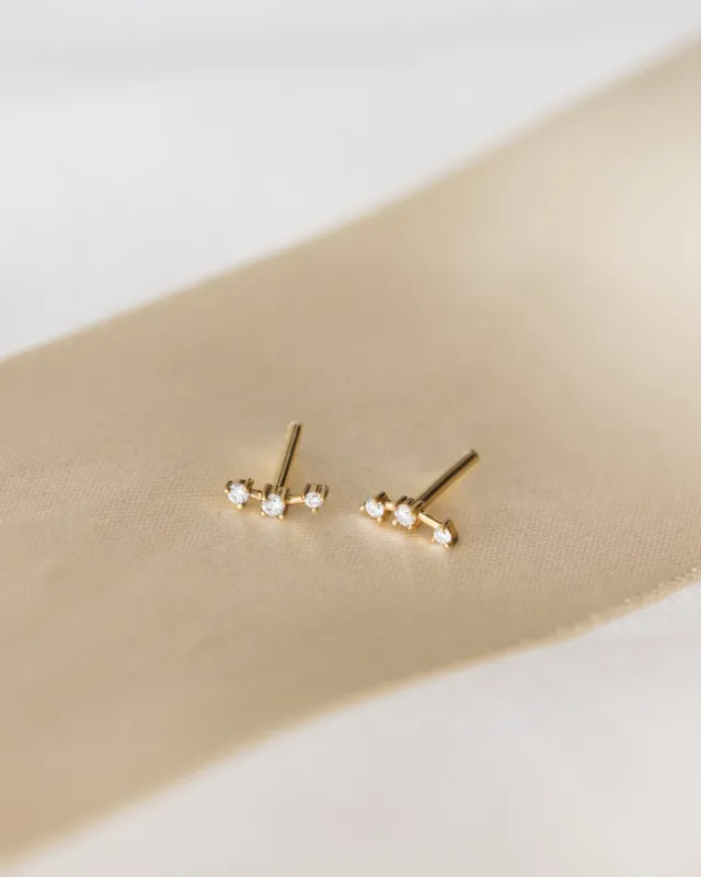 Astra Diamond Bar Studs sold by GLDN