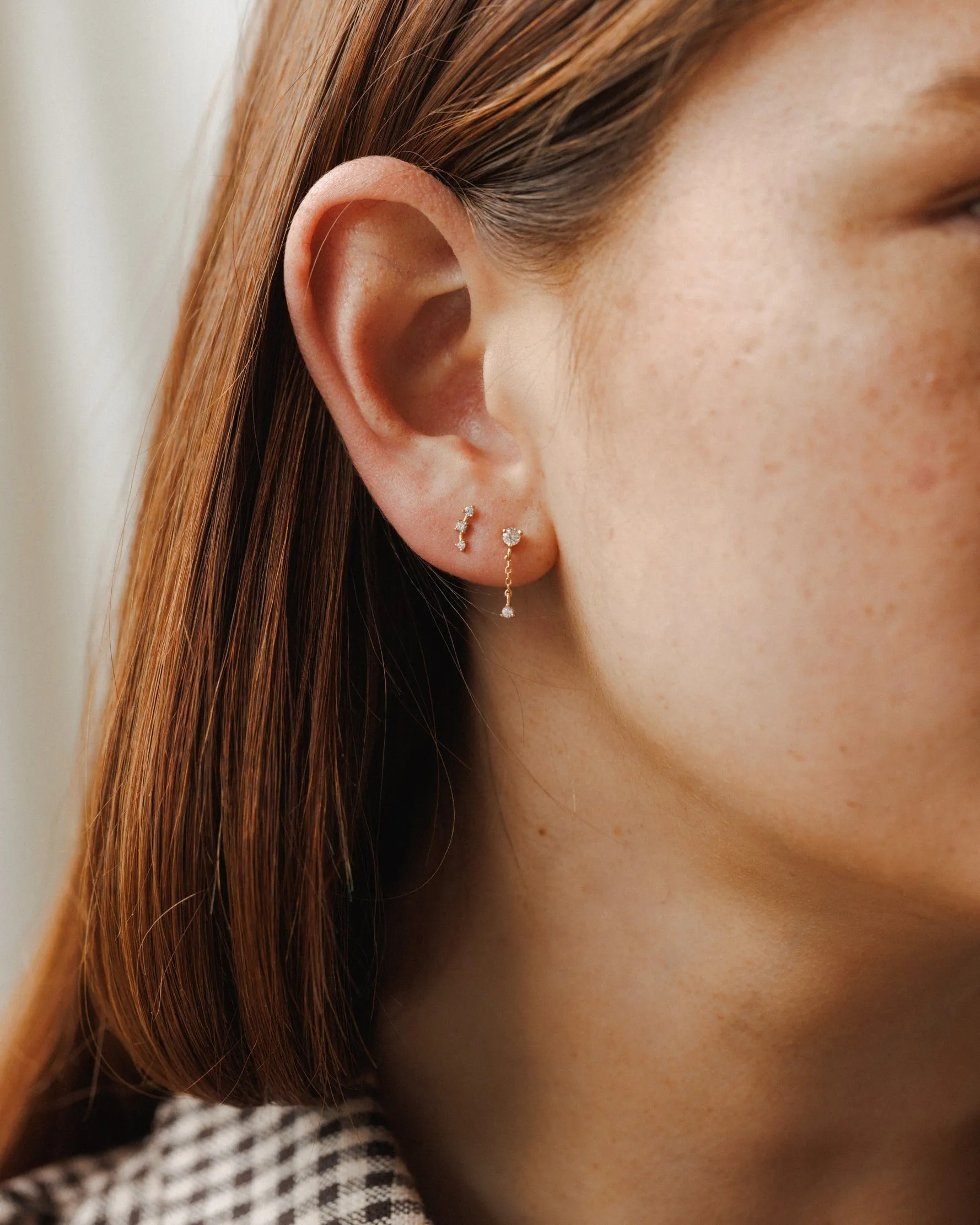 Astra Diamond Bar Studs sold by GLDN product image thumbnail 3