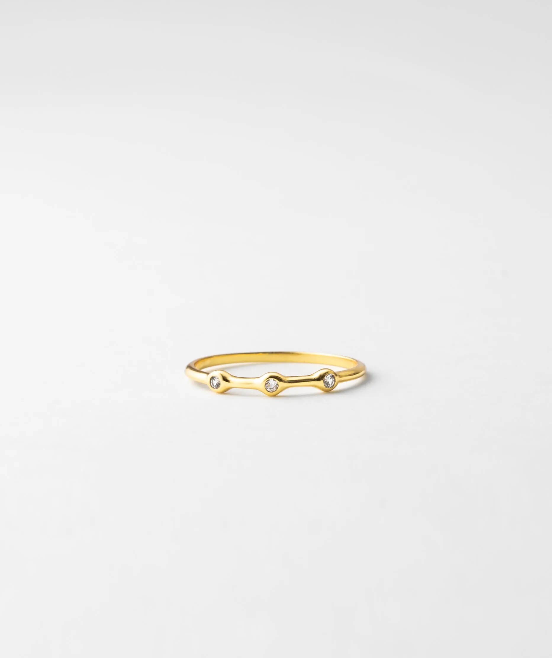 Gaia White Sapphire Trilogy Ring sold by GLDN