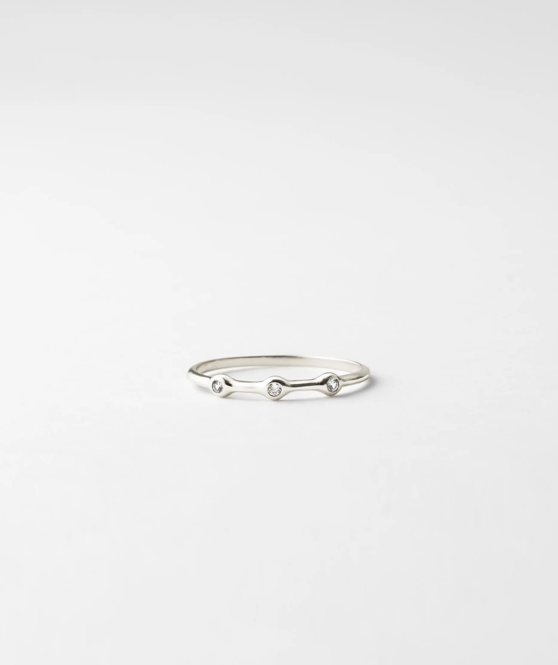 Gaia White Sapphire Trilogy Ring sold by GLDN product image thumbnail 2