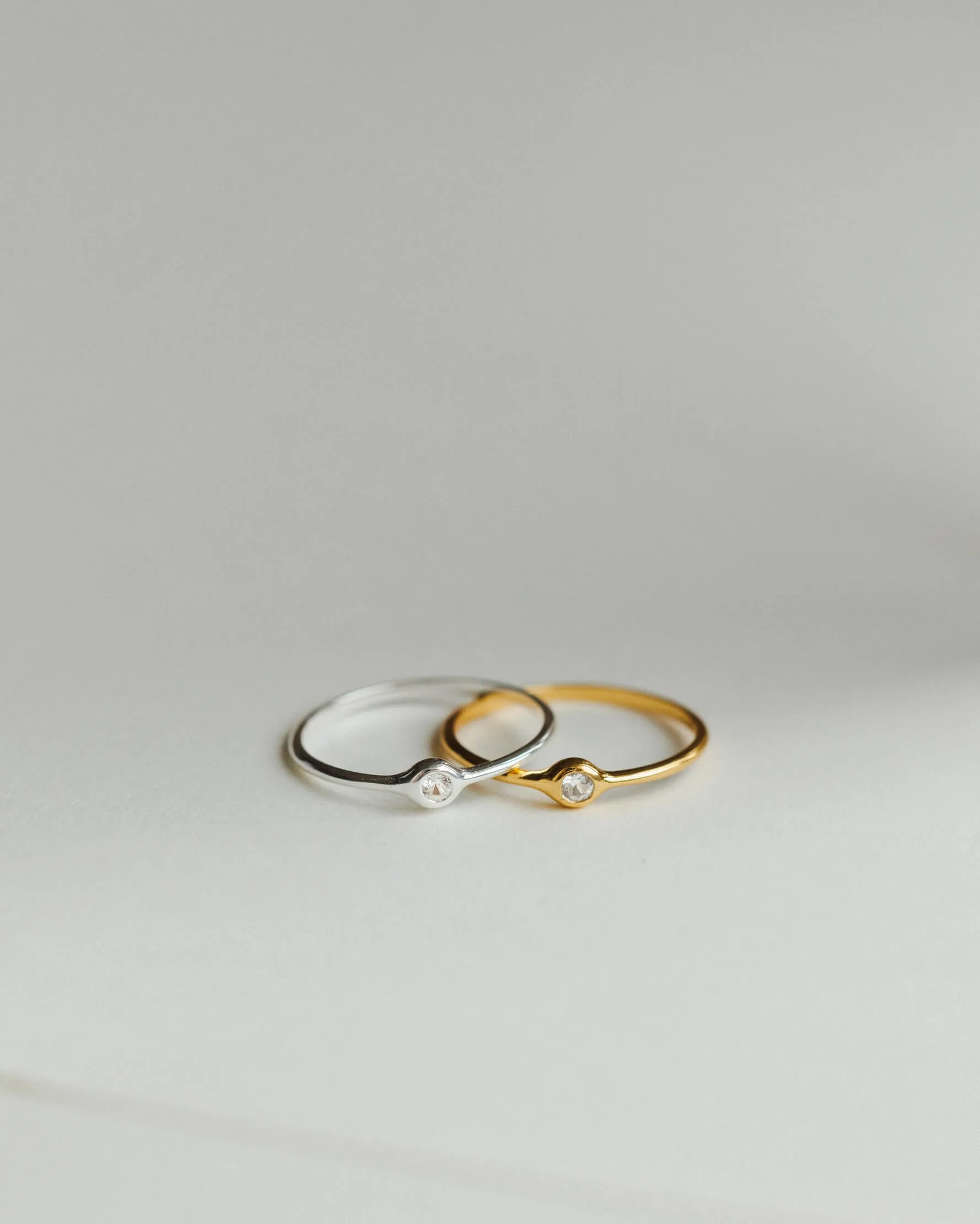 Gaia White Sapphire Solitaire Ring sold by GLDN product image thumbnail 4