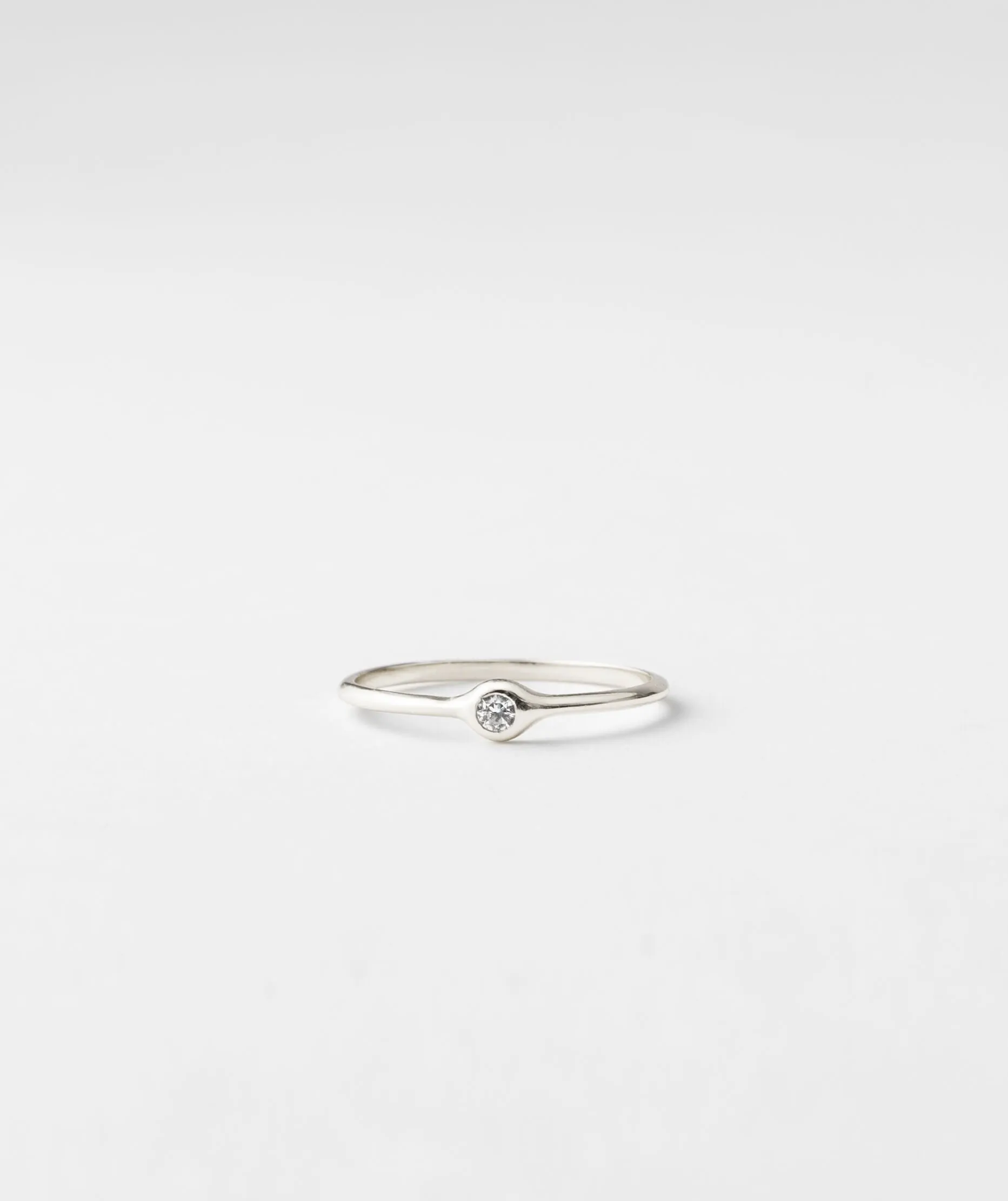 Gaia White Sapphire Solitaire Ring sold by GLDN product image thumbnail 2