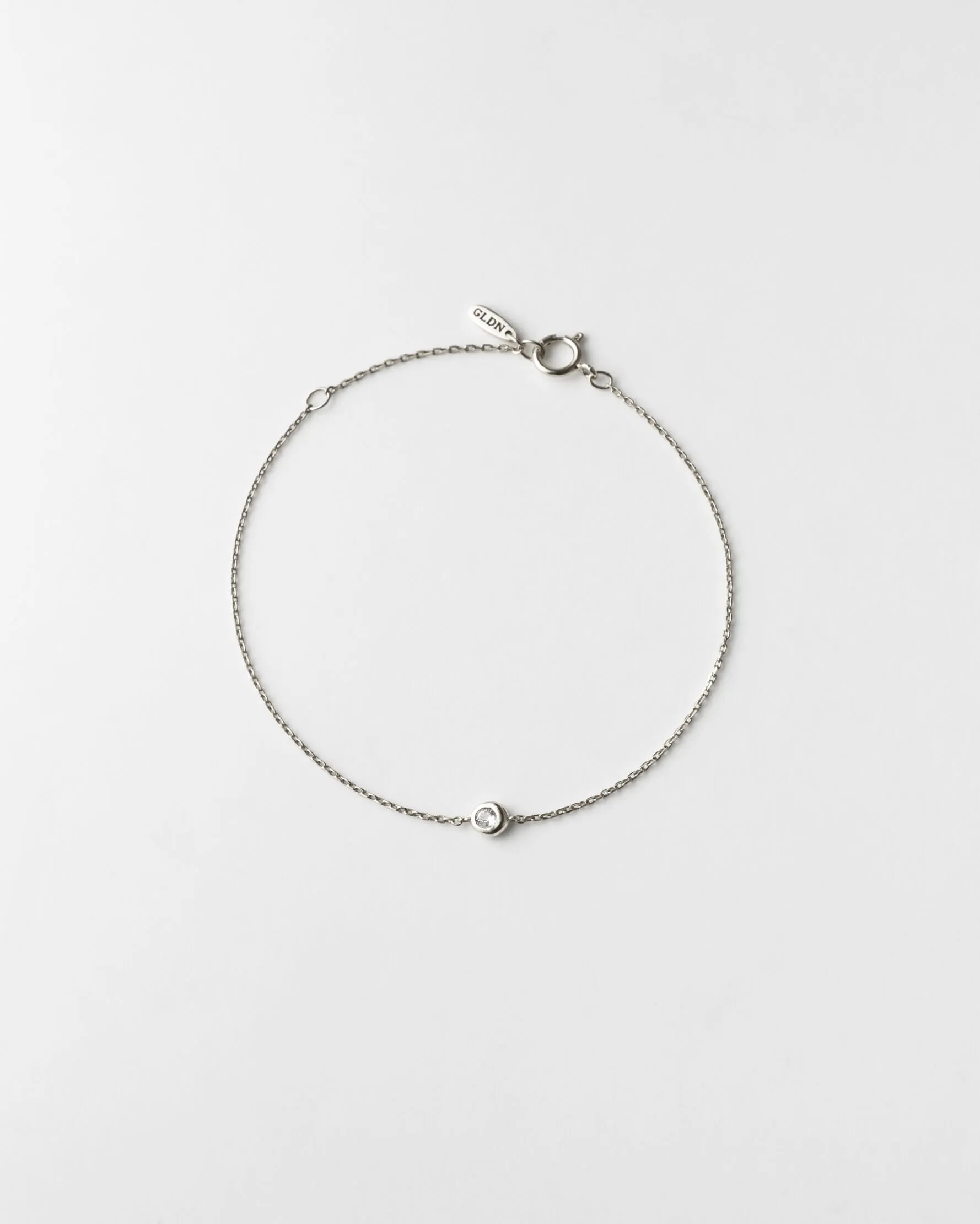 Gaia White Sapphire Solitaire Bracelet sold by GLDN product image thumbnail 2