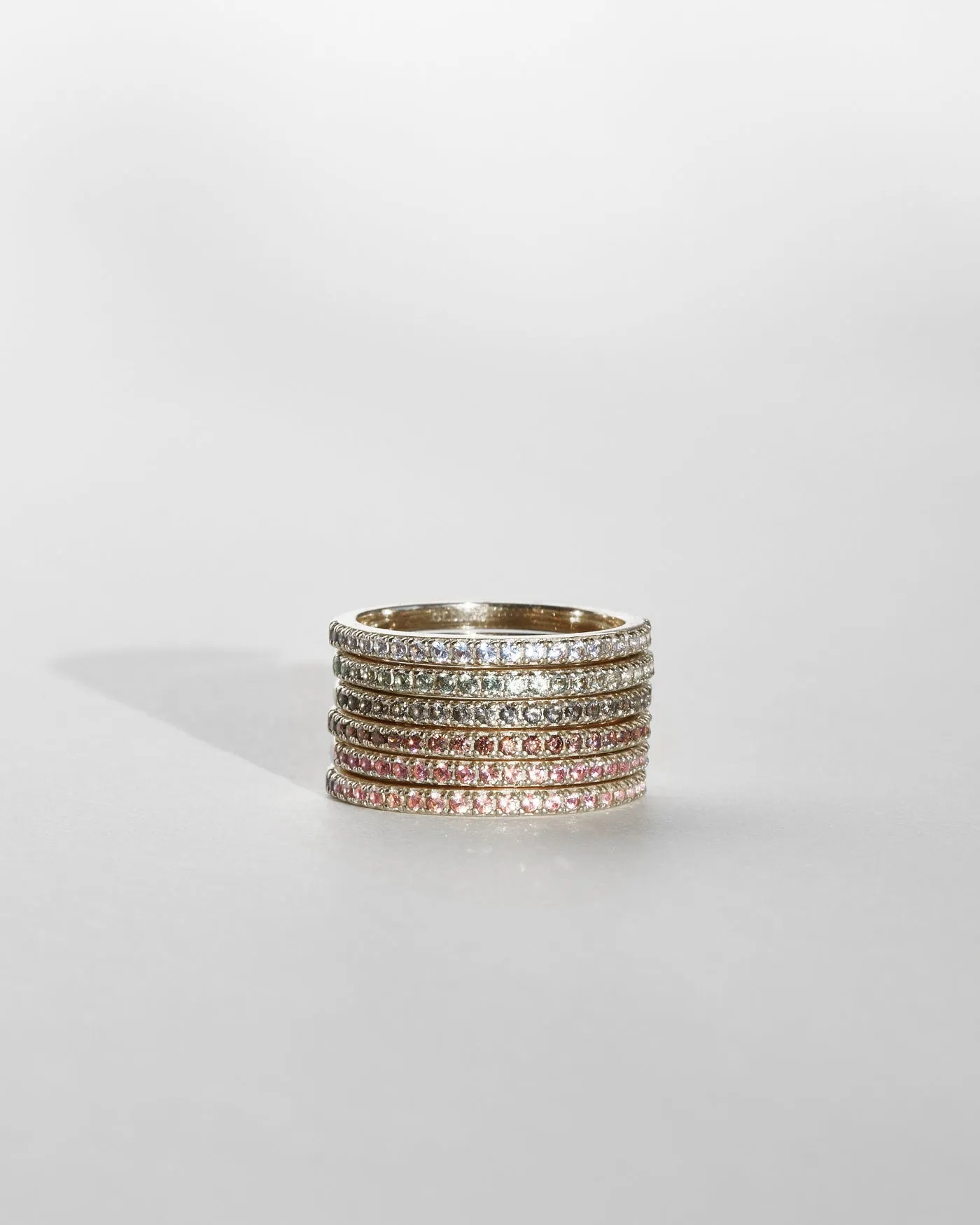 Silver Aura Birthstone Stacking Ring sold by GLDN