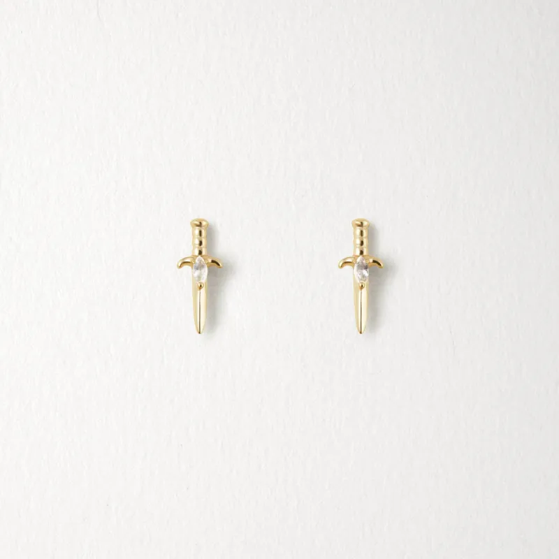 Moonstone Dagger Studs sold by GLDN
