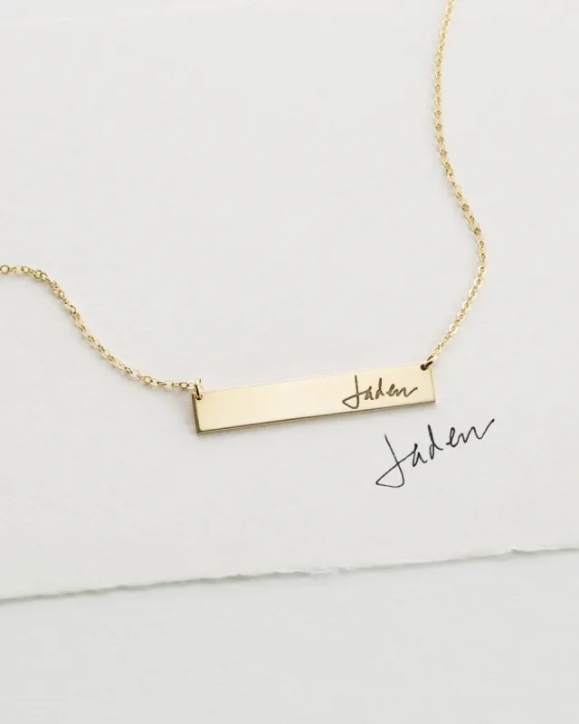 Handwriting Necklace sold by GLDN