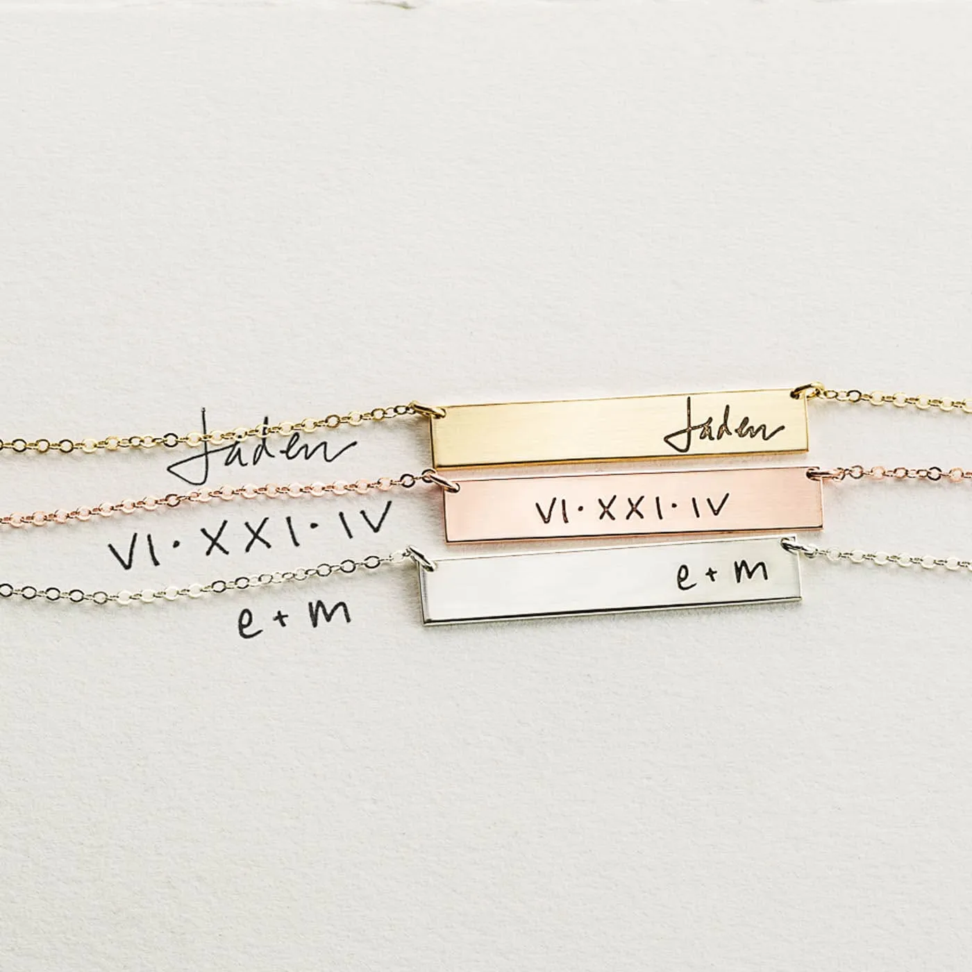 Handwriting Necklace sold by GLDN product image thumbnail 5