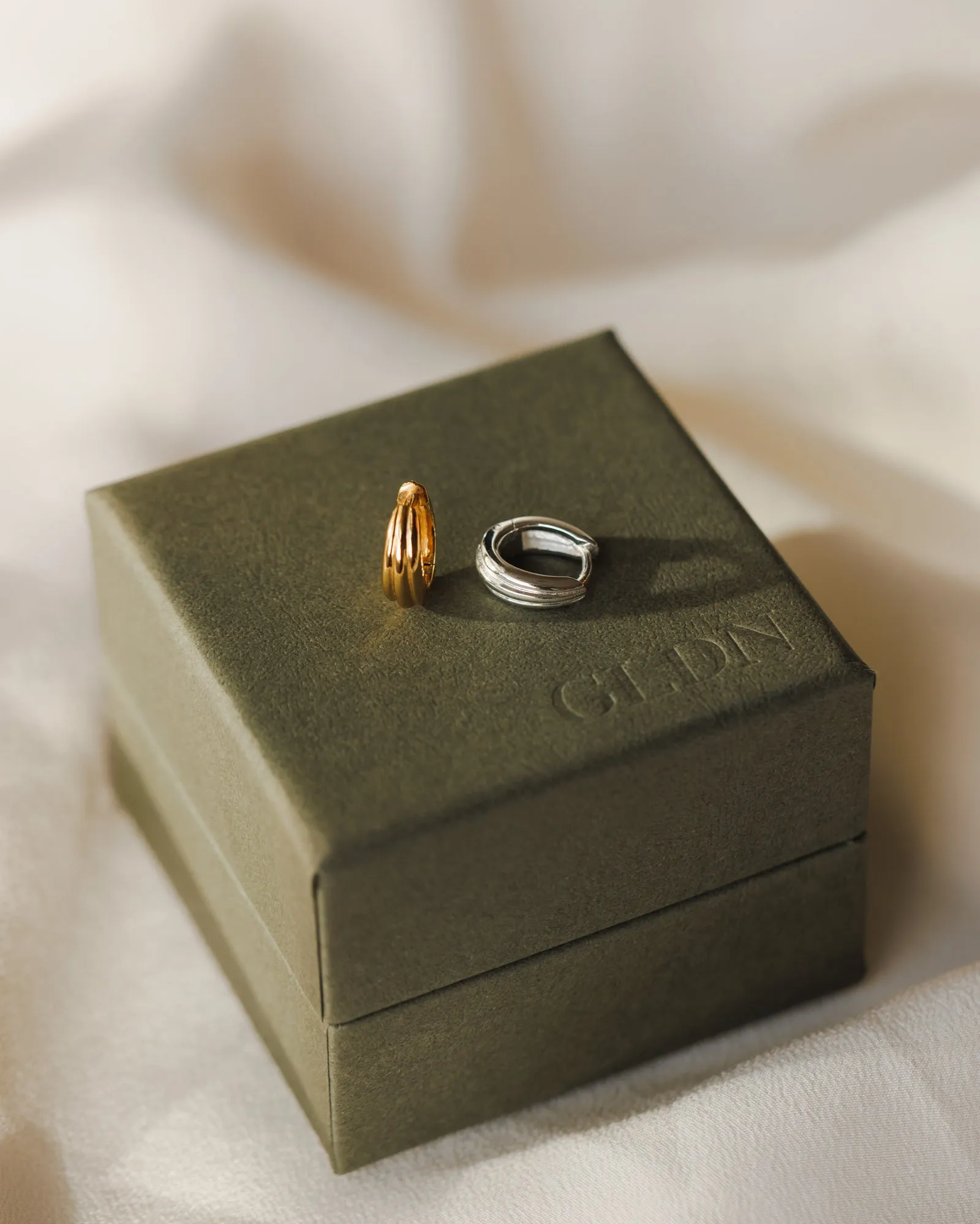 Fluted Huggie Hoops sold by GLDN product image thumbnail 4