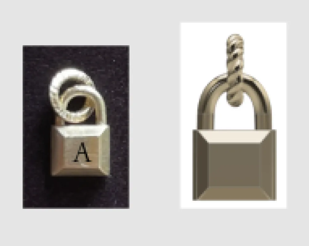 Initial Padlock Charm sold by GLDN