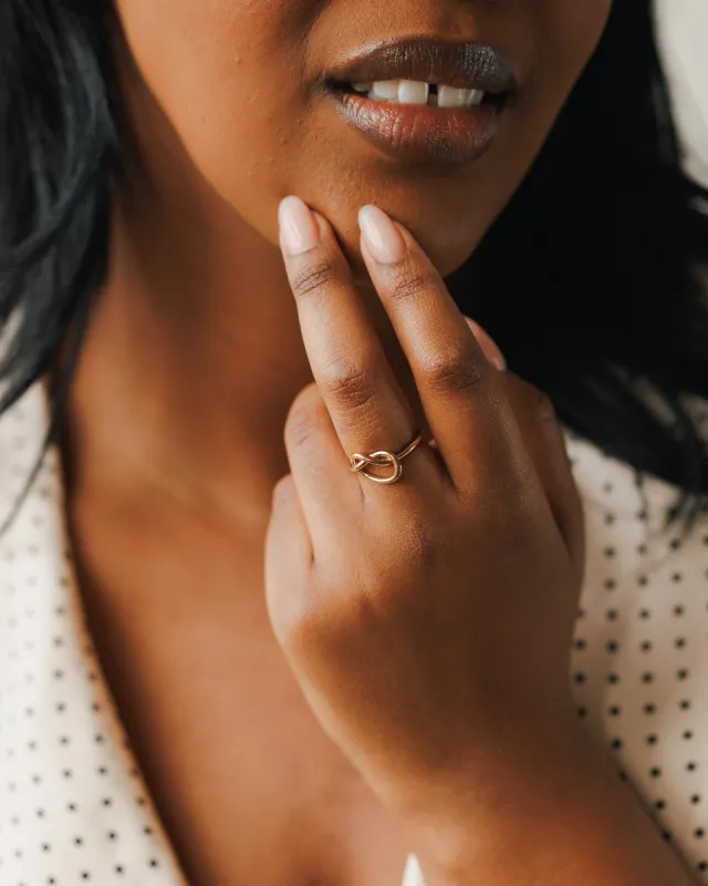 Eternal Knot Statement Ring sold by GLDN