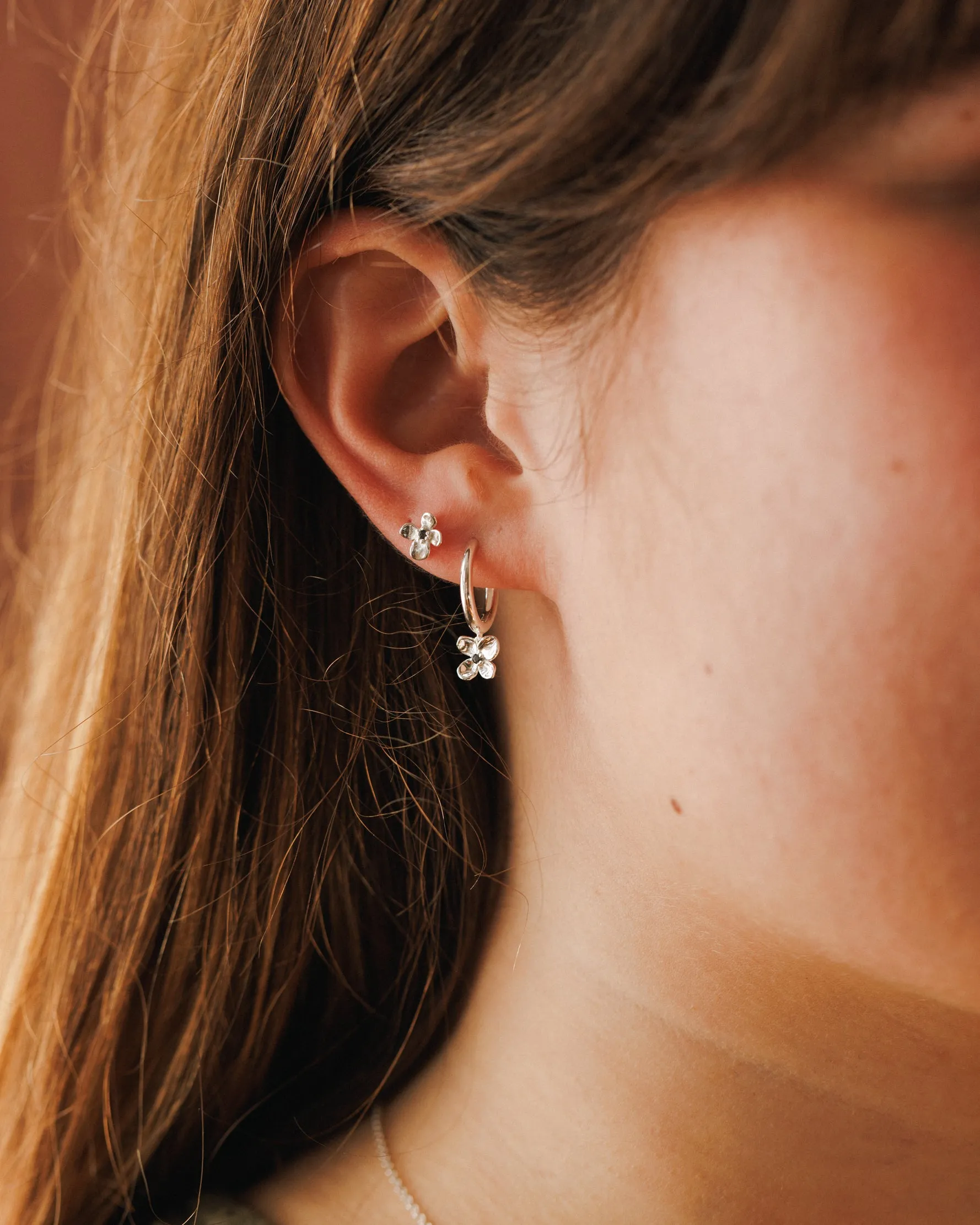 Midnight Blossom Charm Hoops sold by GLDN product image thumbnail 5