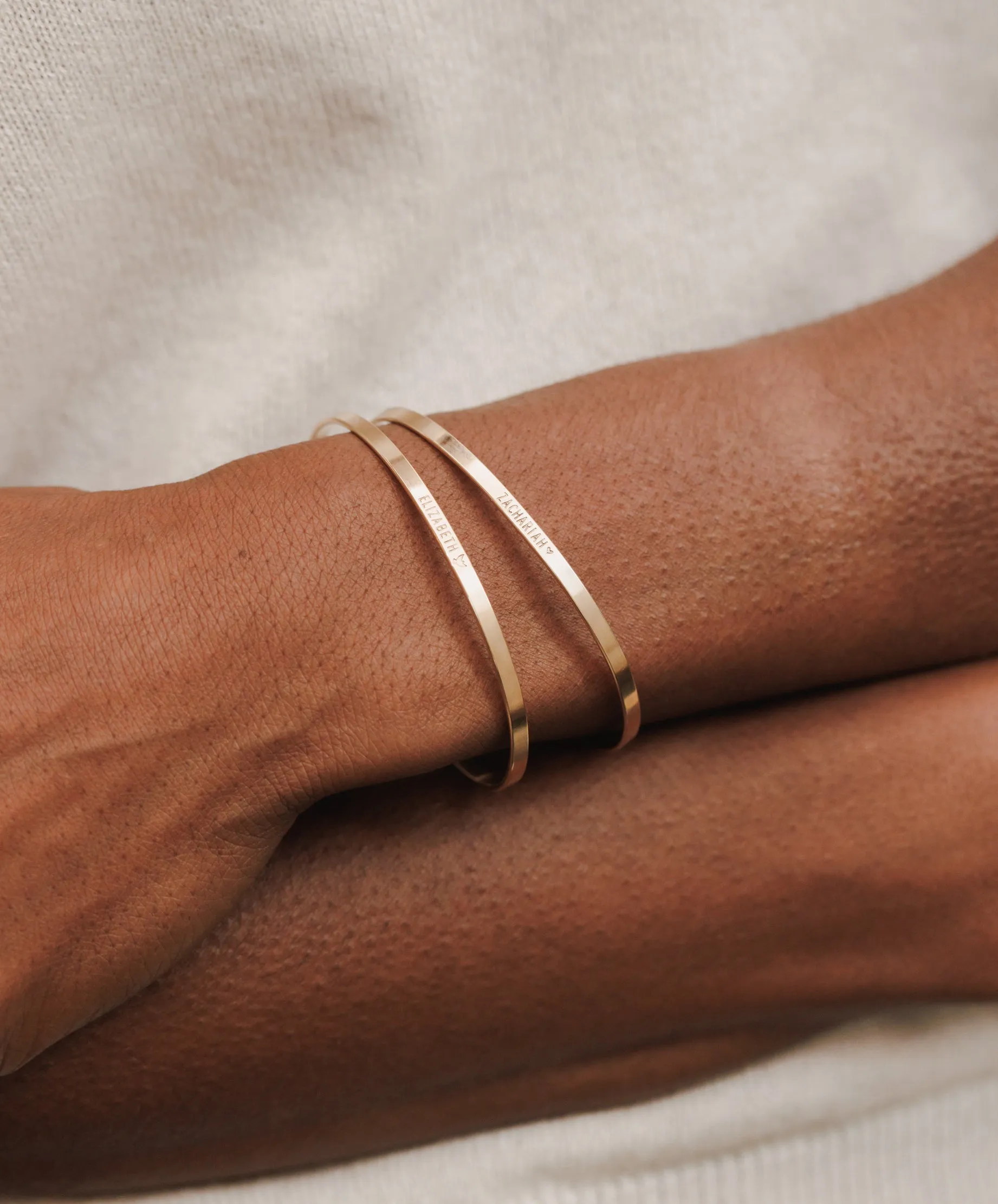 Solid Gold Novel Cuff Bracelet sold by GLDN product image thumbnail 2