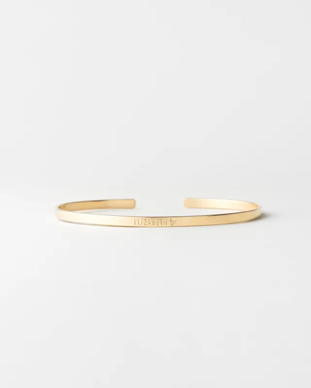 Solid Gold Novel Cuff Bracelet sold by GLDN