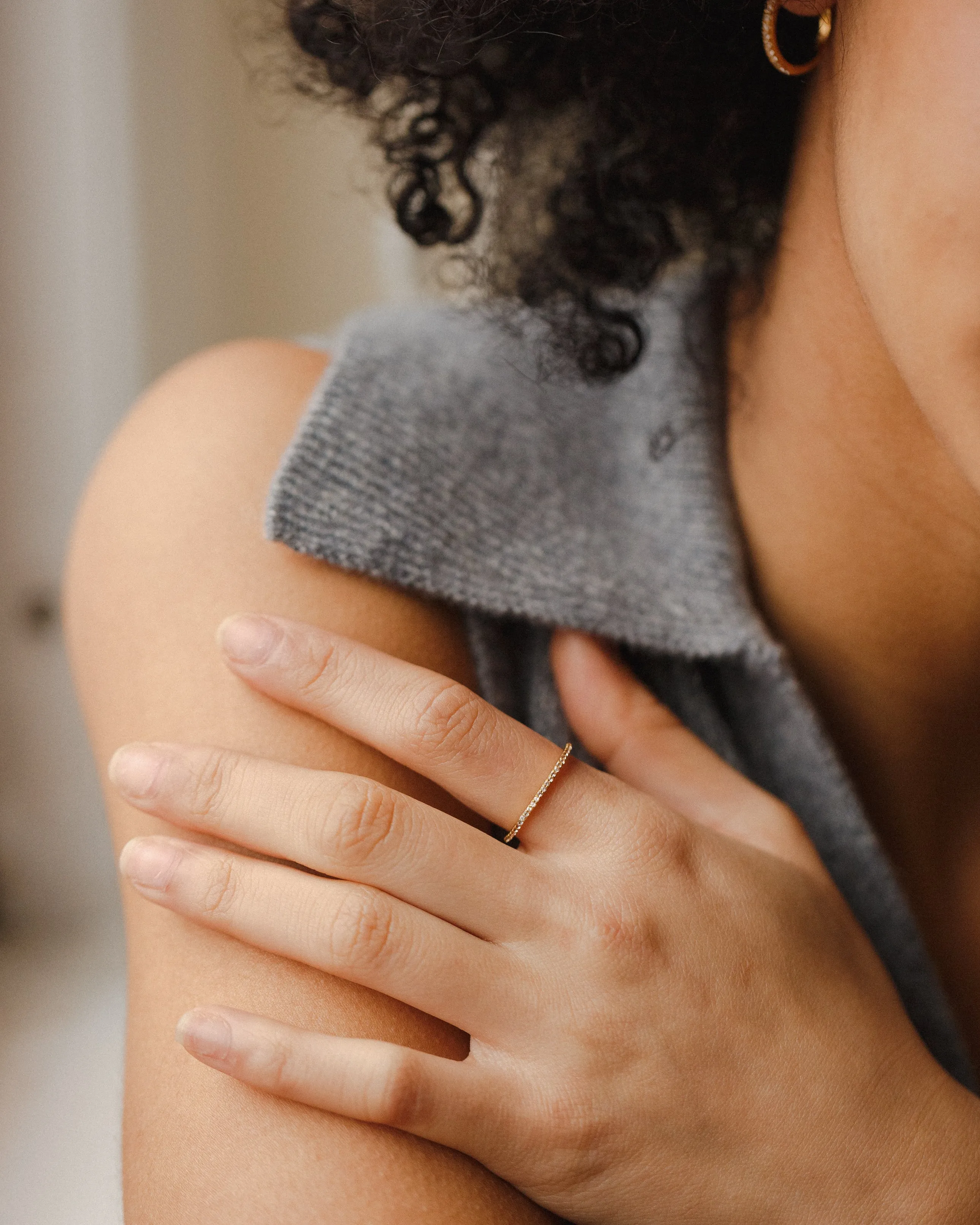 Odessa White Sapphire Ring sold by GLDN product image thumbnail 5