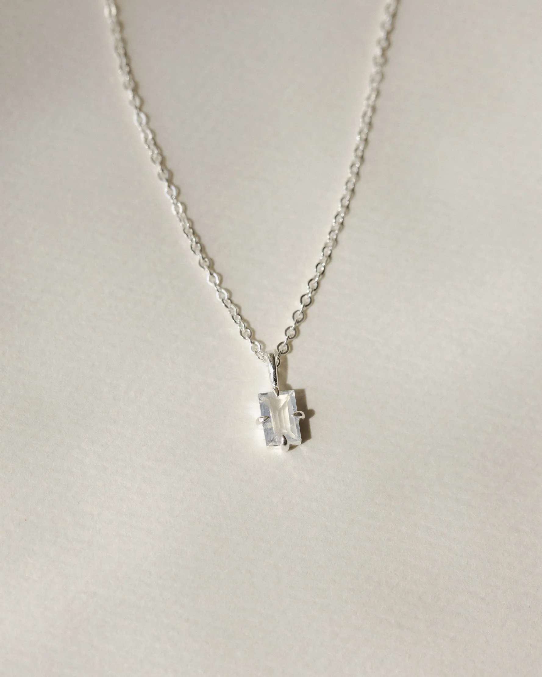 Moonstone Grand Baguette Necklace sold by GLDN product image thumbnail 3