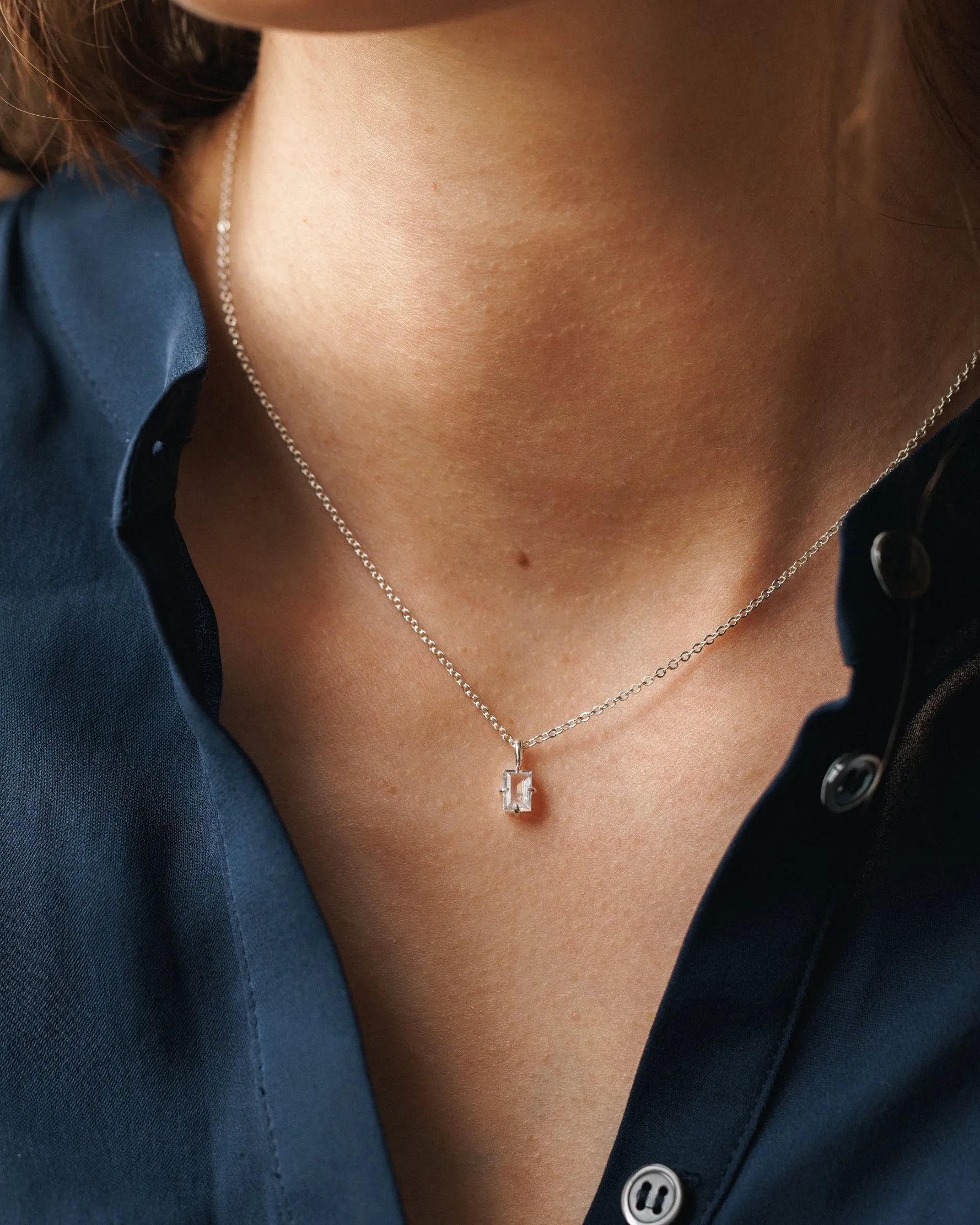 Moonstone Grand Baguette Necklace sold by GLDN product image thumbnail 2