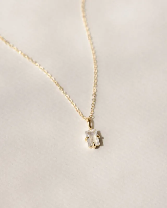 Moonstone Grand Baguette Necklace sold by GLDN