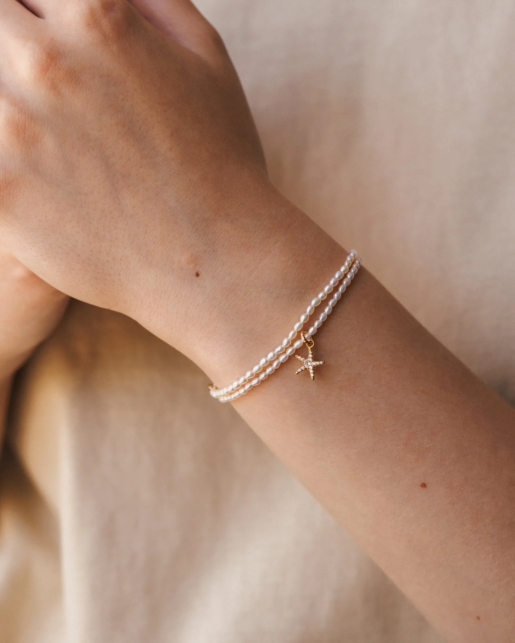 Mini Pearl Strand Bracelet sold by GLDN product image thumbnail 4