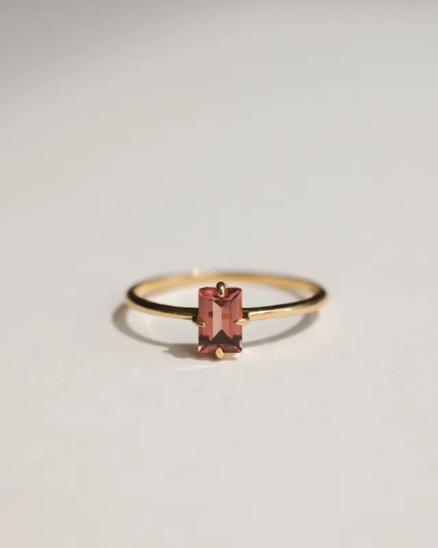 Subtle Ruby Grand Baguette Ring sold by GLDN