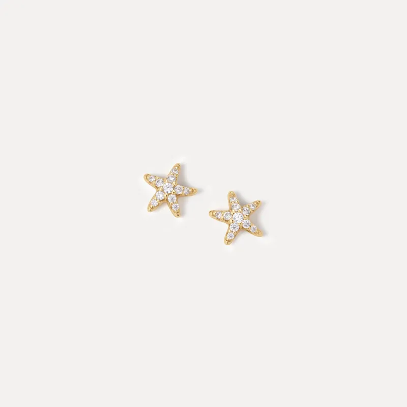 Pavé Sea Star Studs sold by GLDN