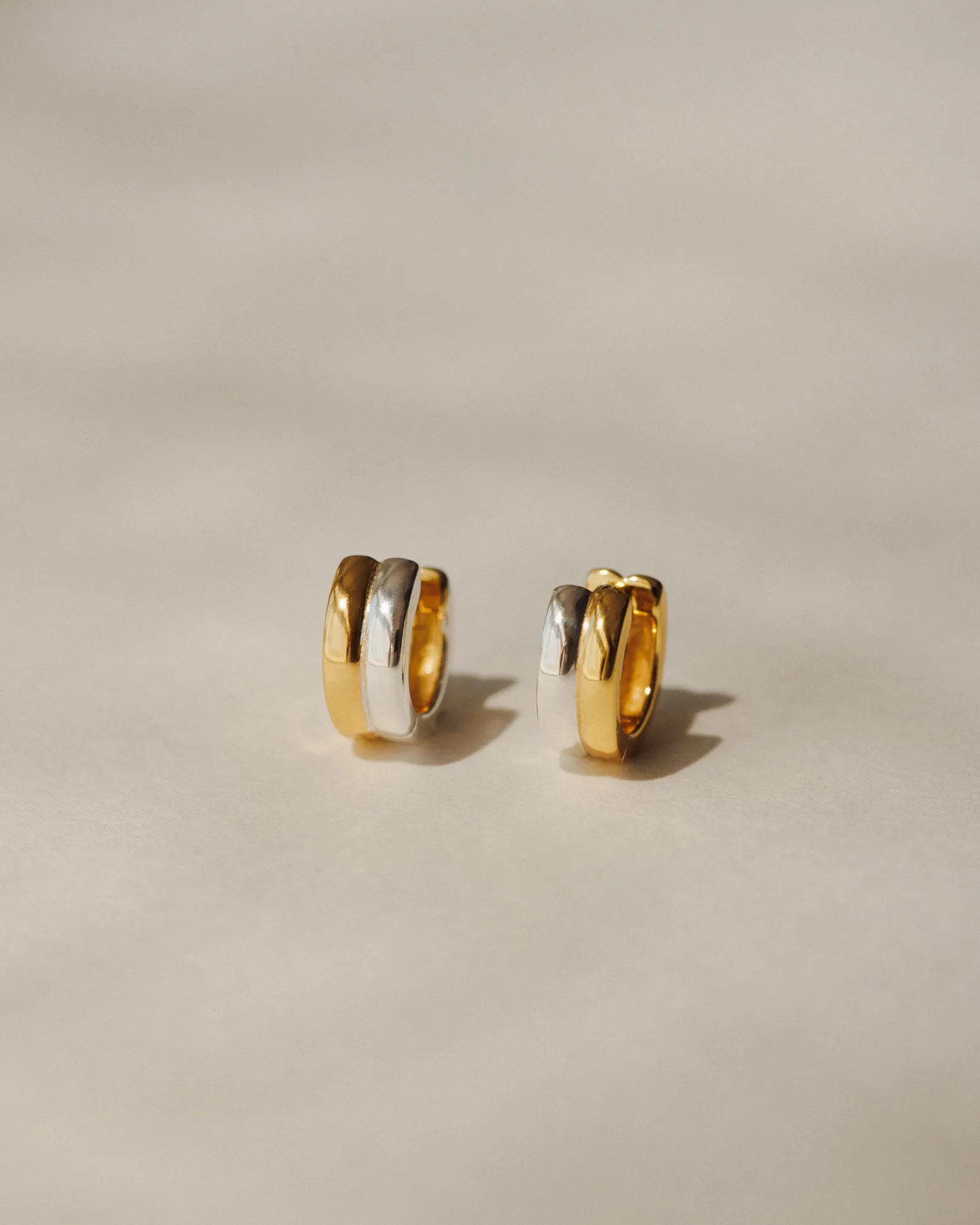 Double Take Huggie Hoops sold by GLDN product image thumbnail 3