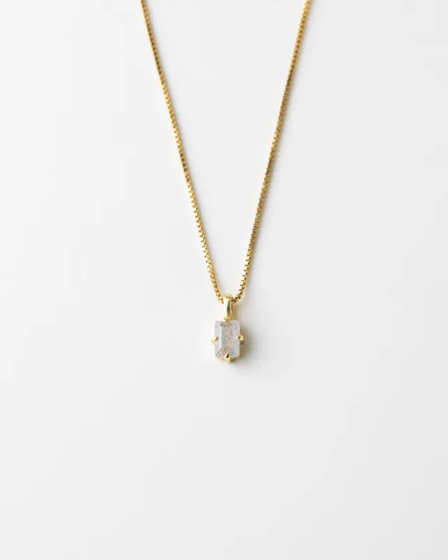 Labradorite Grand Baguette Necklace sold by GLDN