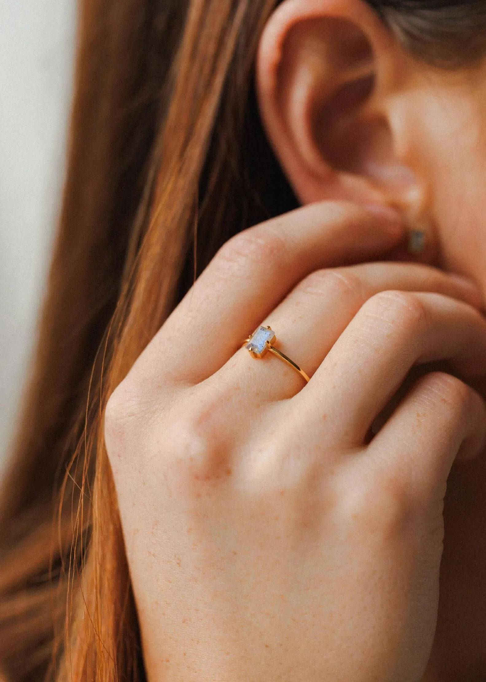 Labradorite Grand Baguette Ring sold by GLDN product image thumbnail 2