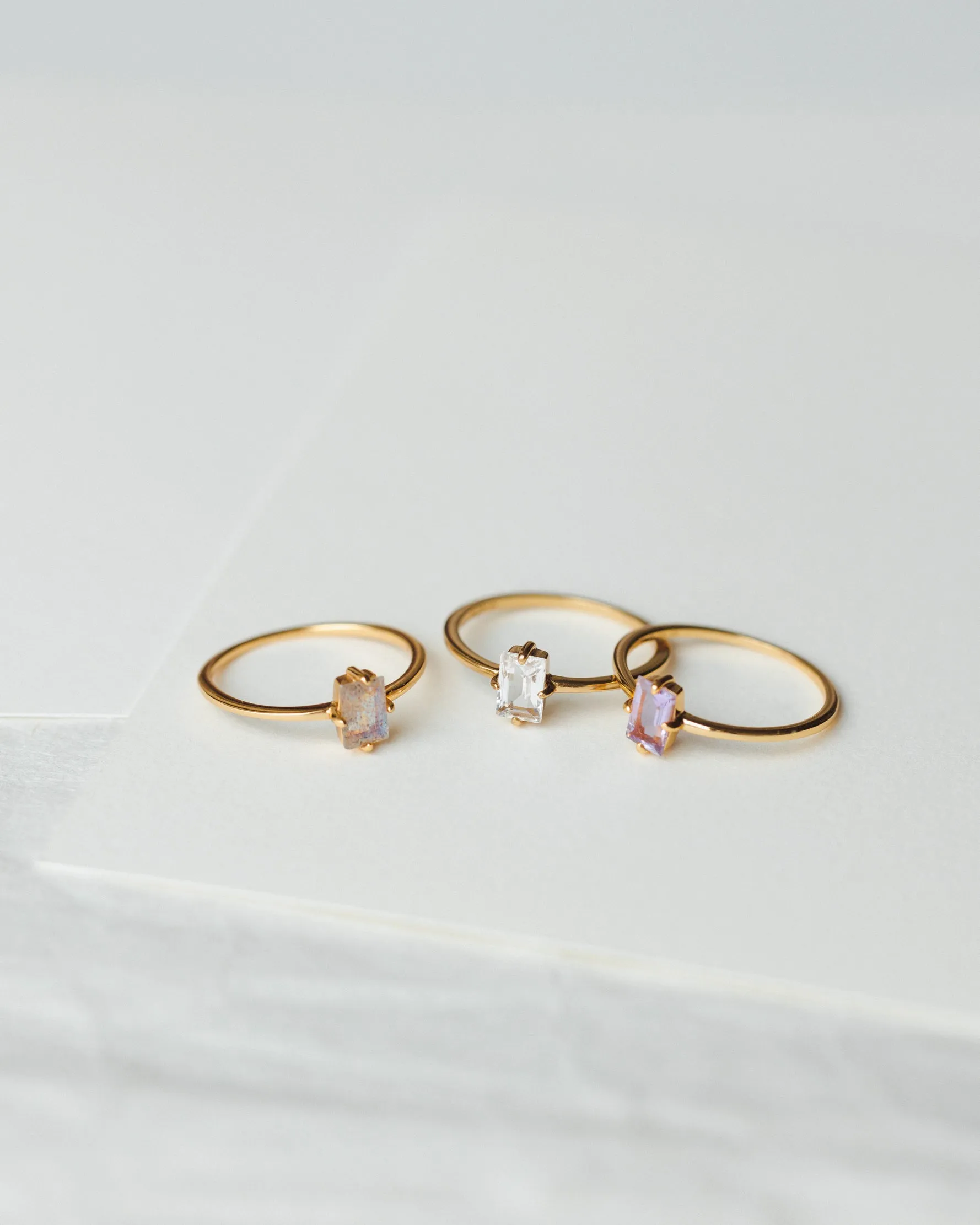 Labradorite Grand Baguette Ring sold by GLDN product image thumbnail 4