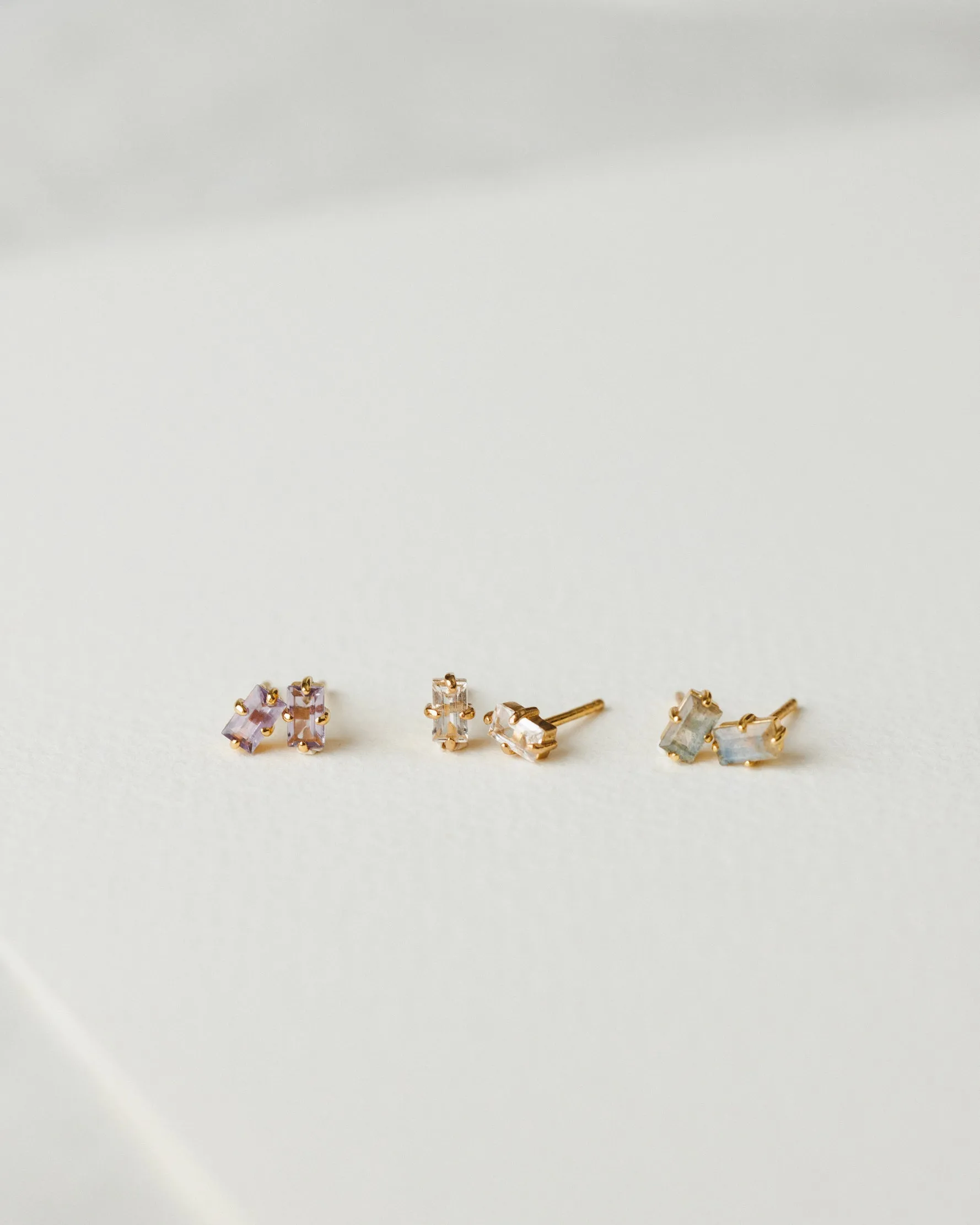 Labradorite Grand Baguette Studs sold by GLDN product image thumbnail 4