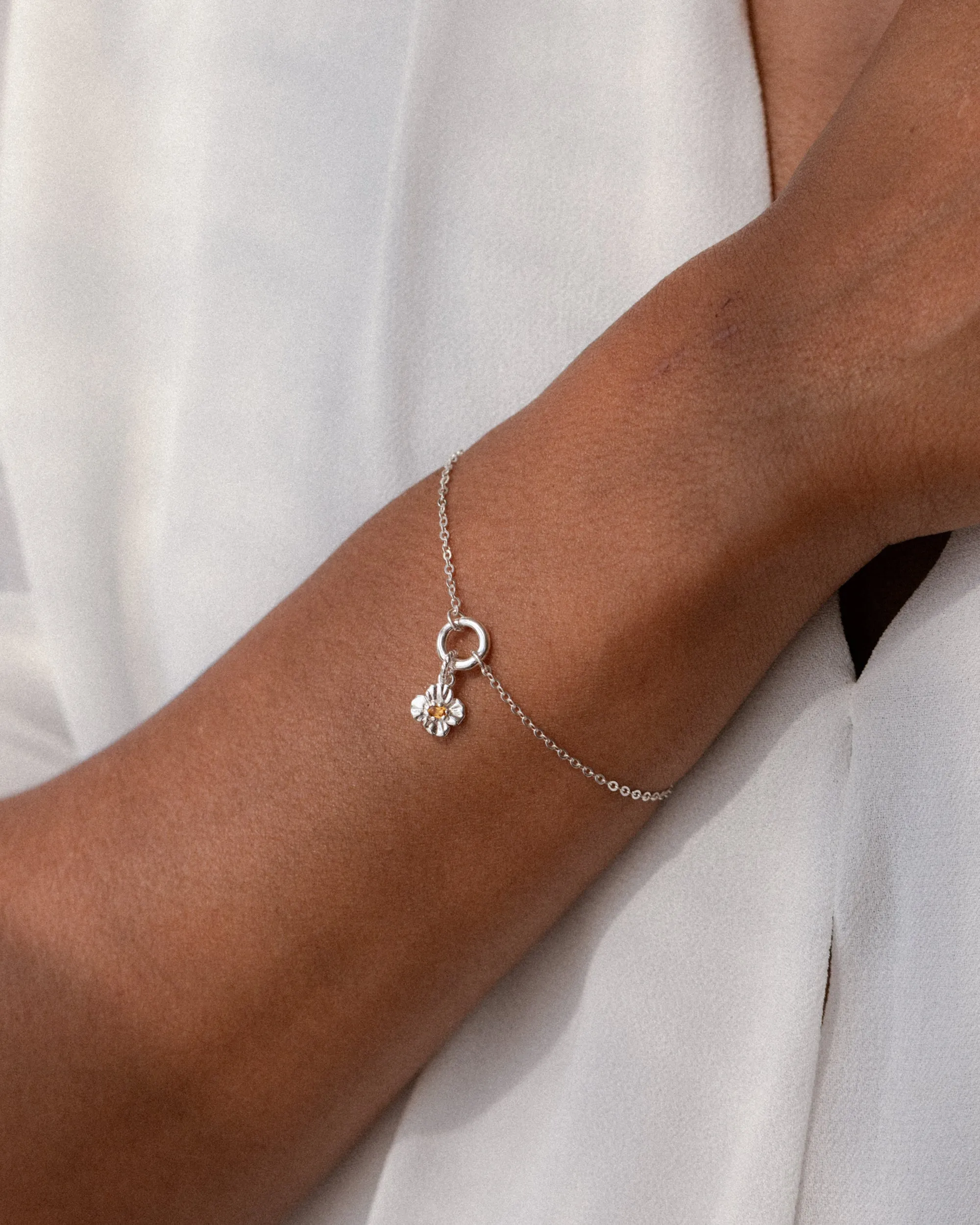 California Poppy Charm Bracelet sold by GLDN product image thumbnail 3