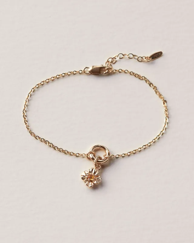 California Poppy Charm Bracelet sold by GLDN