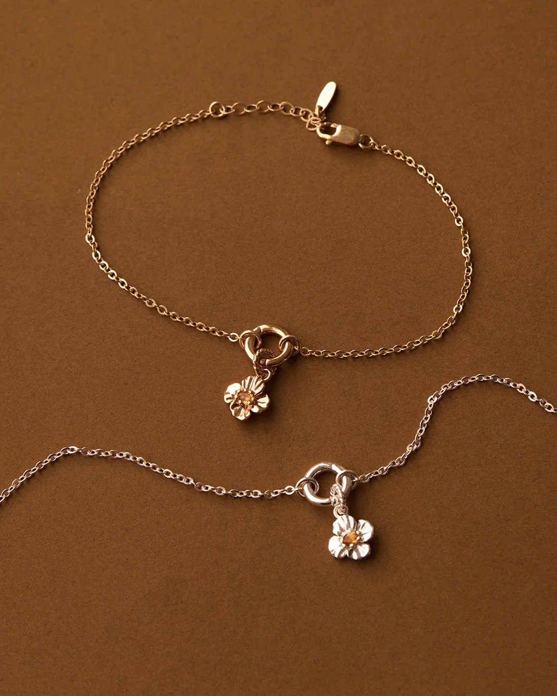 California Poppy Charm Bracelet sold by GLDN product image thumbnail 4