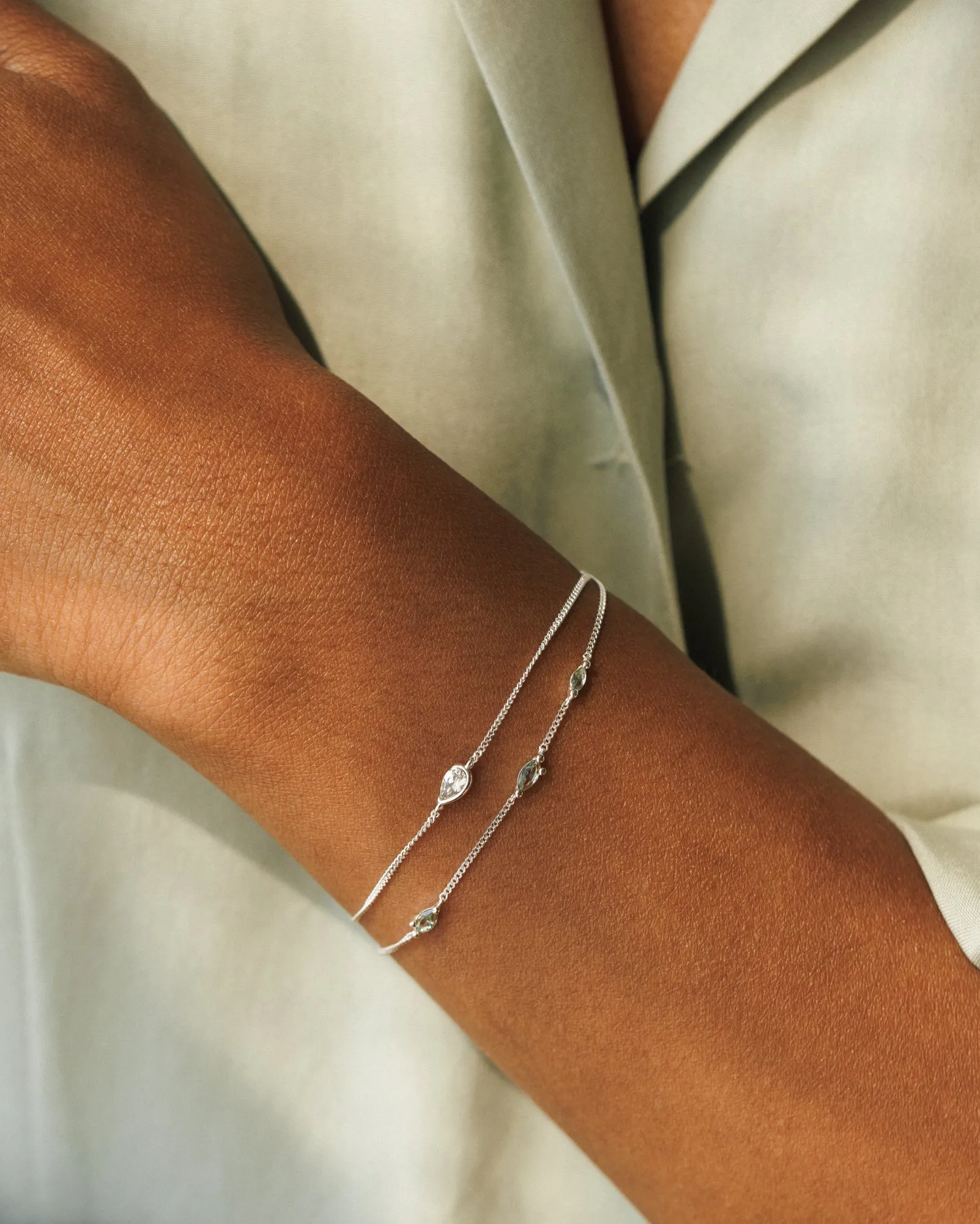 White Sapphire Zephyr Bracelet sold by GLDN product image thumbnail 3