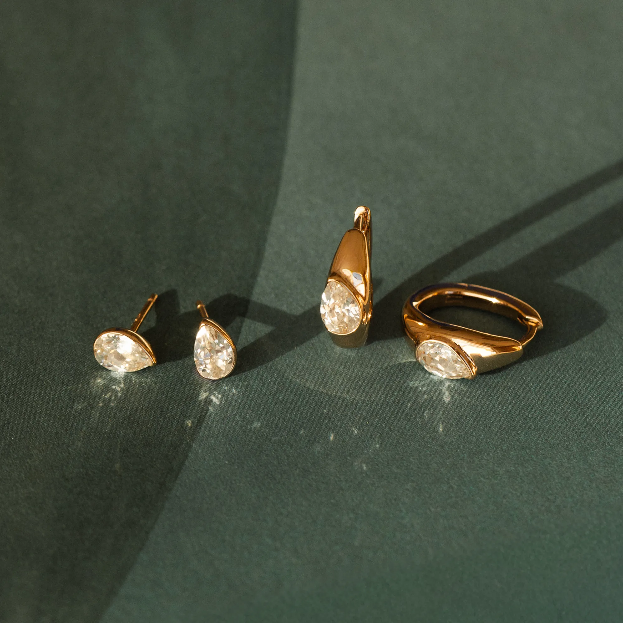 White Sapphire Zephyr Studs sold by GLDN product image thumbnail 5