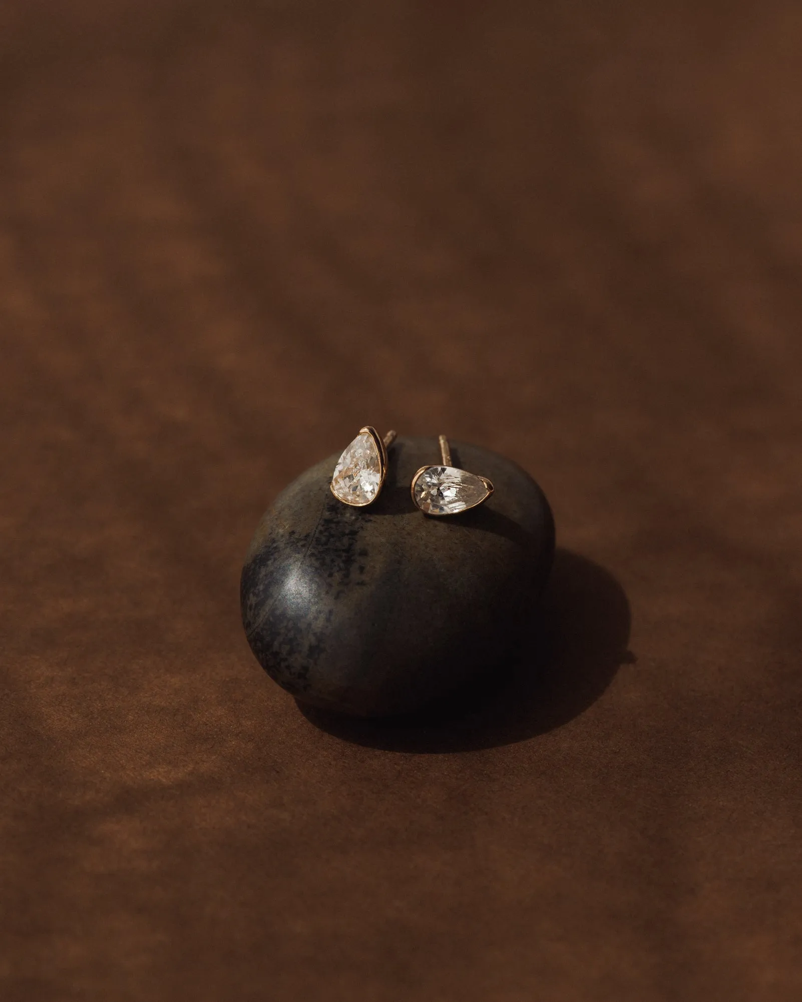 White Sapphire Zephyr Studs sold by GLDN product image thumbnail 4