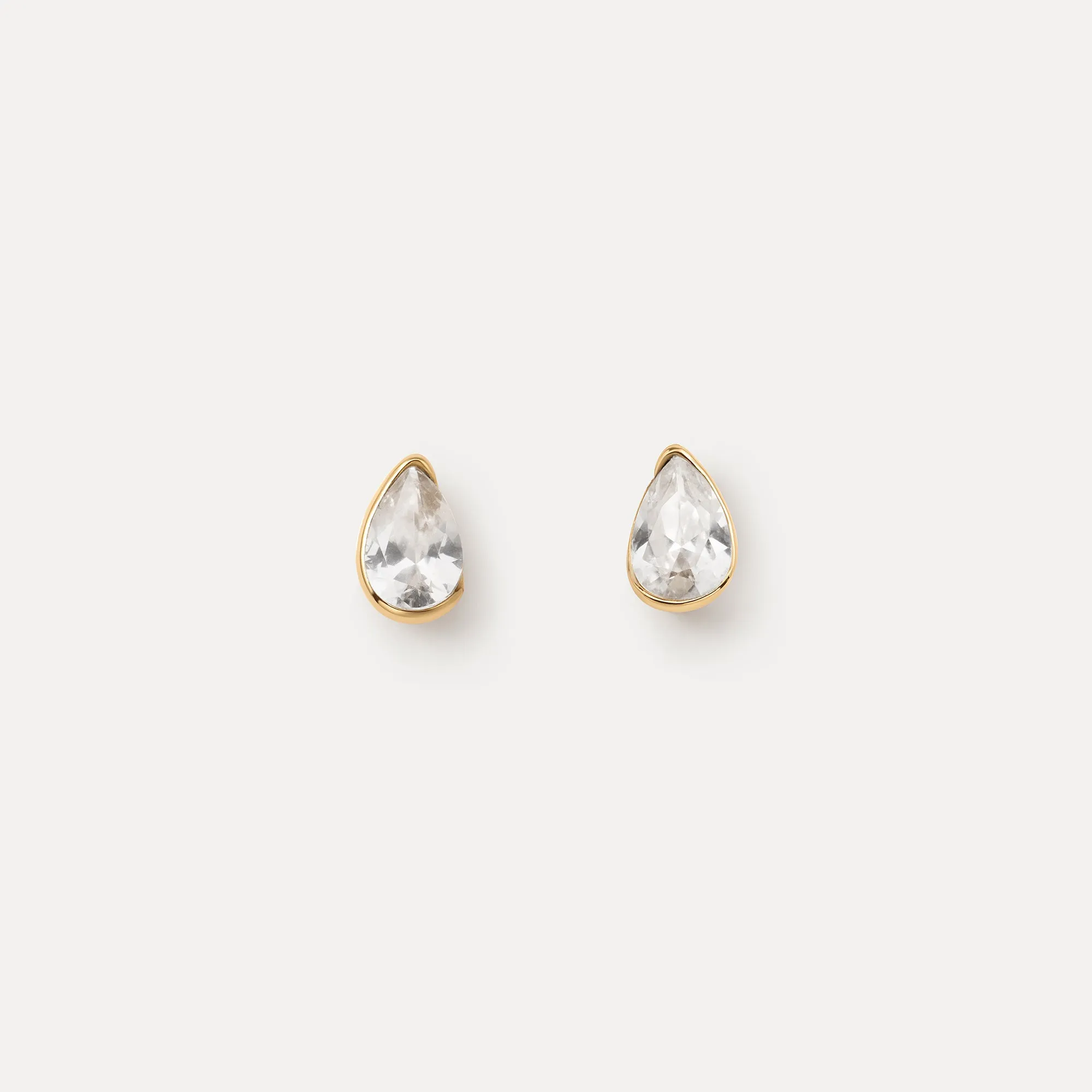 White Sapphire Zephyr Studs sold by GLDN