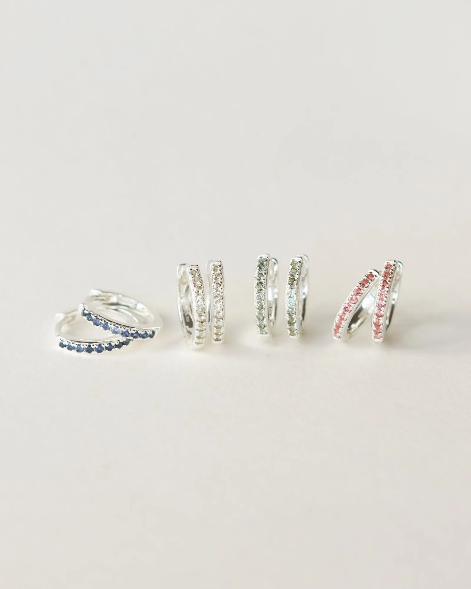 Silver Aura Birthstone Hoops sold by GLDN