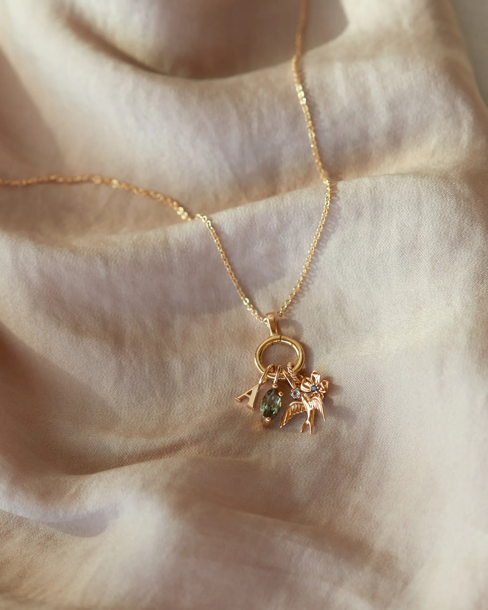 Solid Gold Charm Collector Necklace sold by GLDN product image thumbnail 5