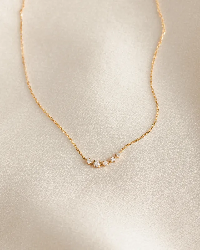 Solid Gold Starscape Necklace made by GLDN