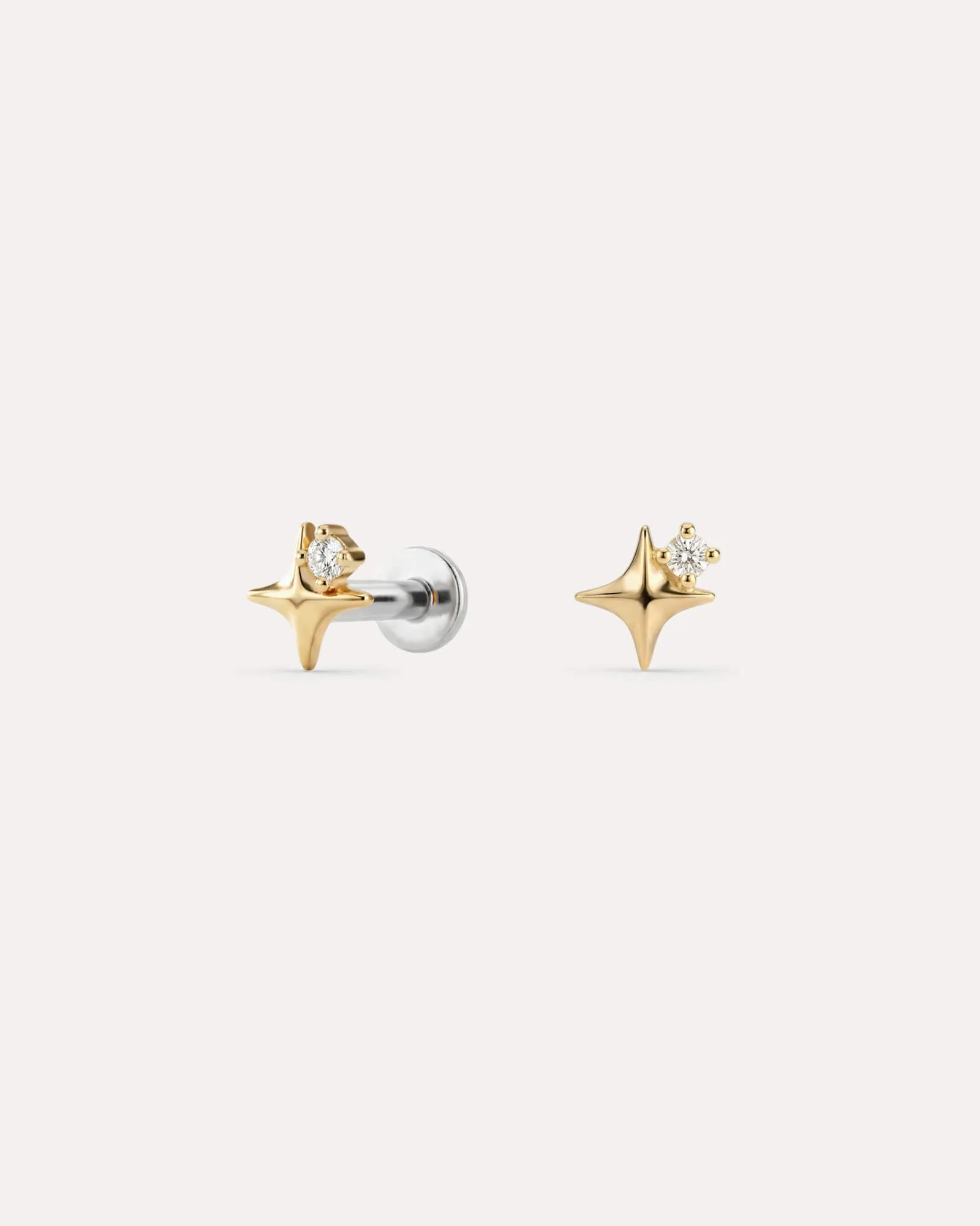 Celeste Diamond Flatback Studs sold by GLDN